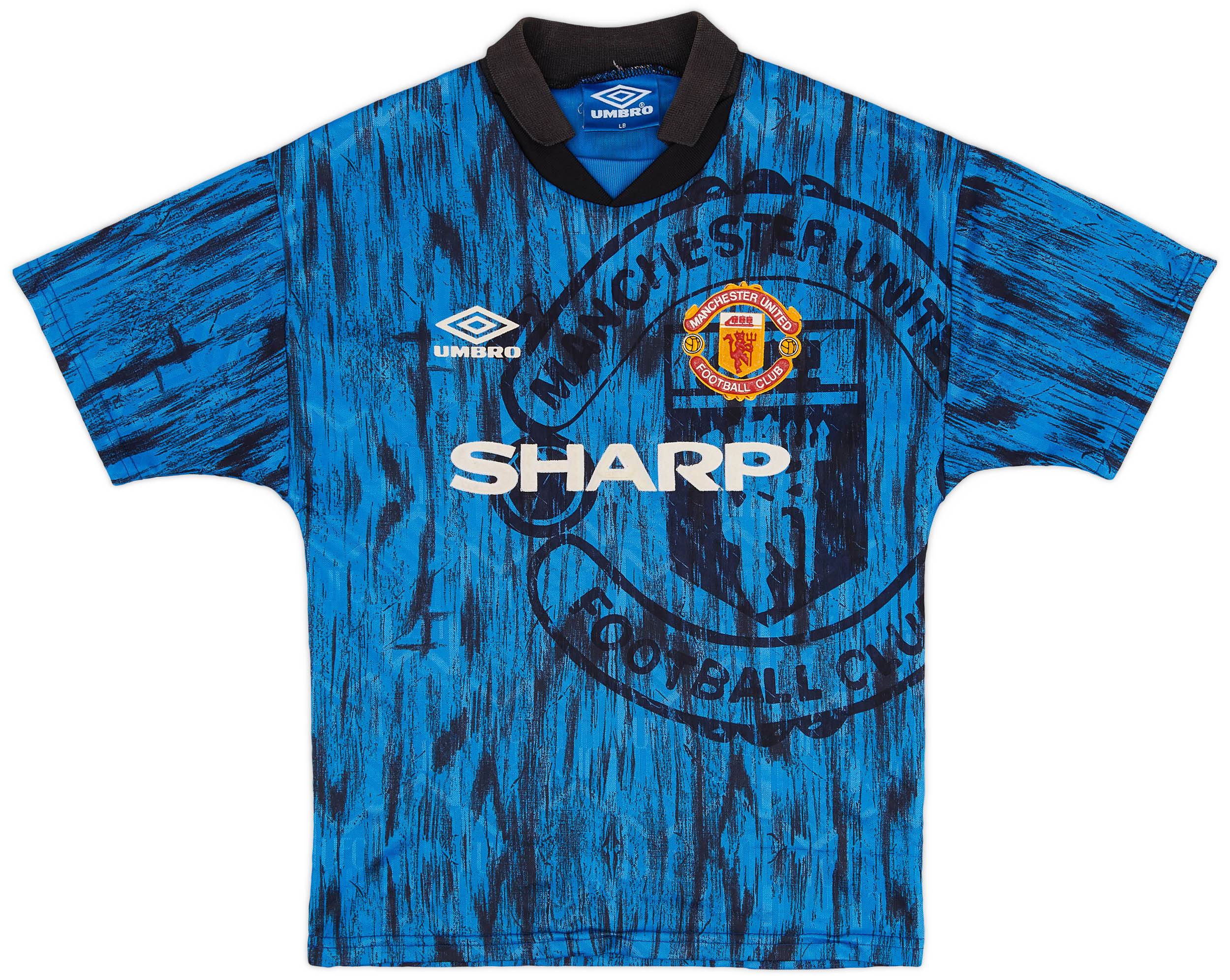 1992-93 Manchester United Away Shirt - 6/10 - (L.Boys)