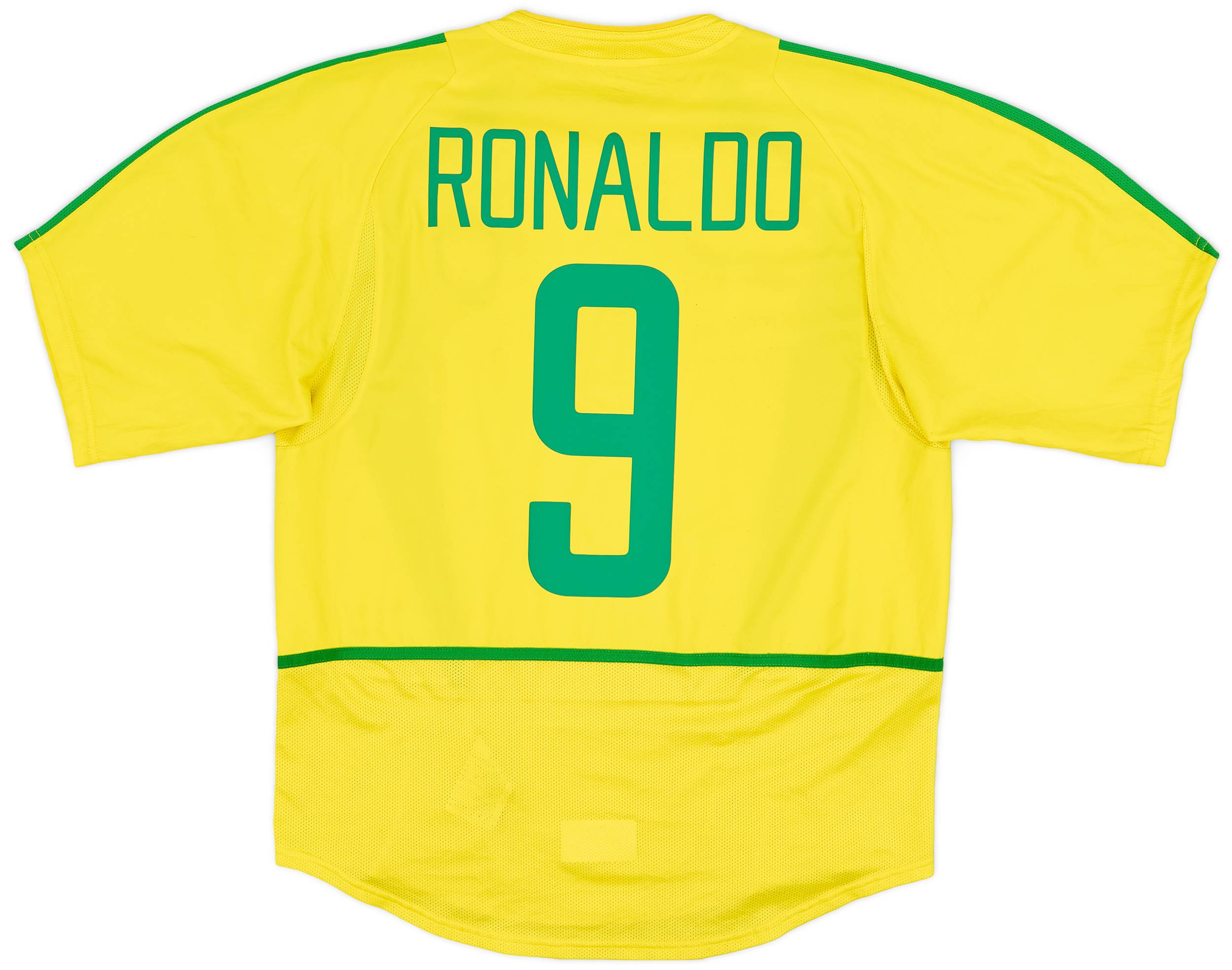 2002-04 Brazil Home Shirt Ronaldo #9 - 8/10 - (M)