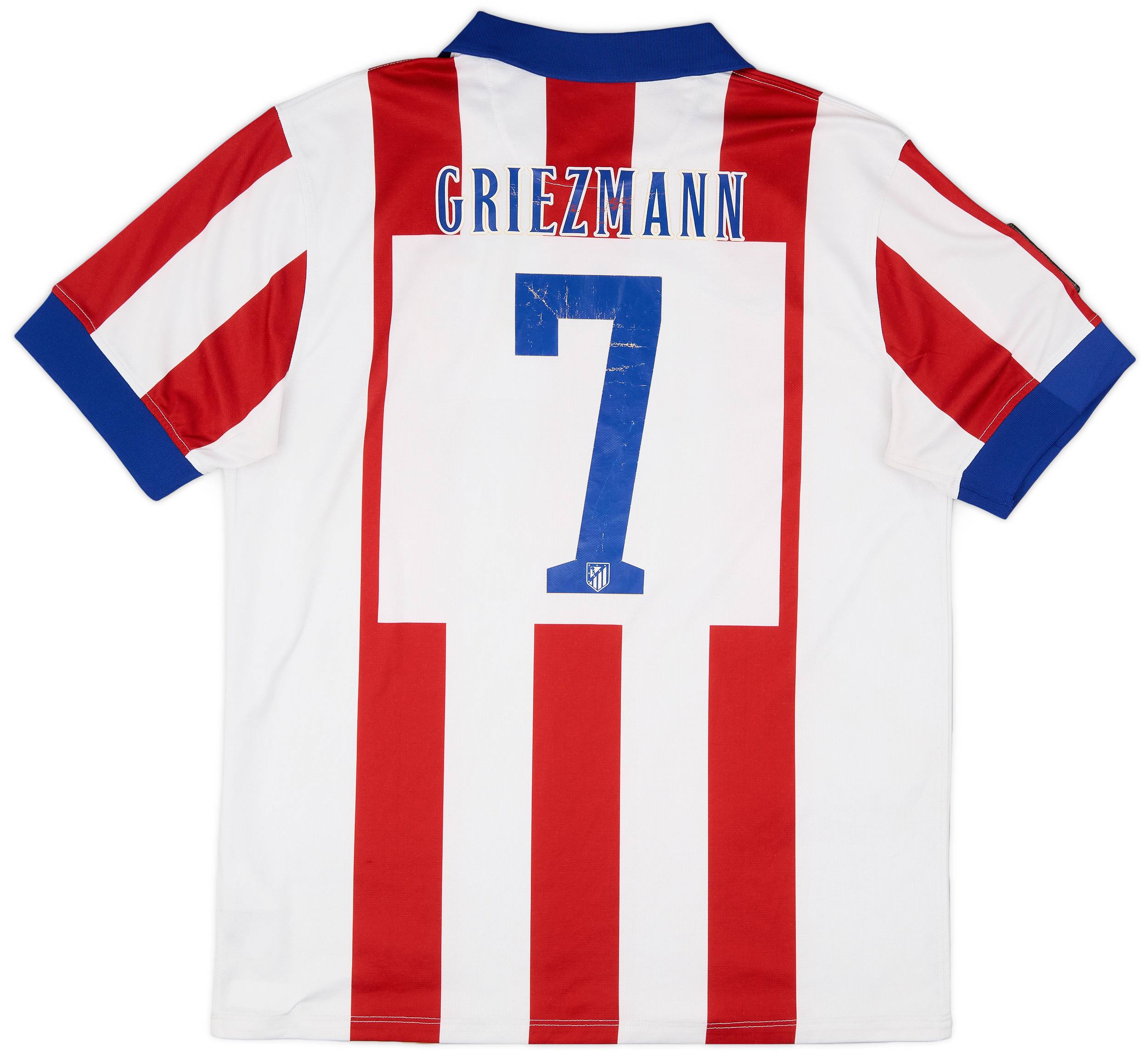 2014-15 Atletico Madrid Home Shirt Griezmann #7 - 4/10 - (XL) 2014-15 Atletico Madrid Home Shirt Griezmann #7 - 4/10 - (XL)