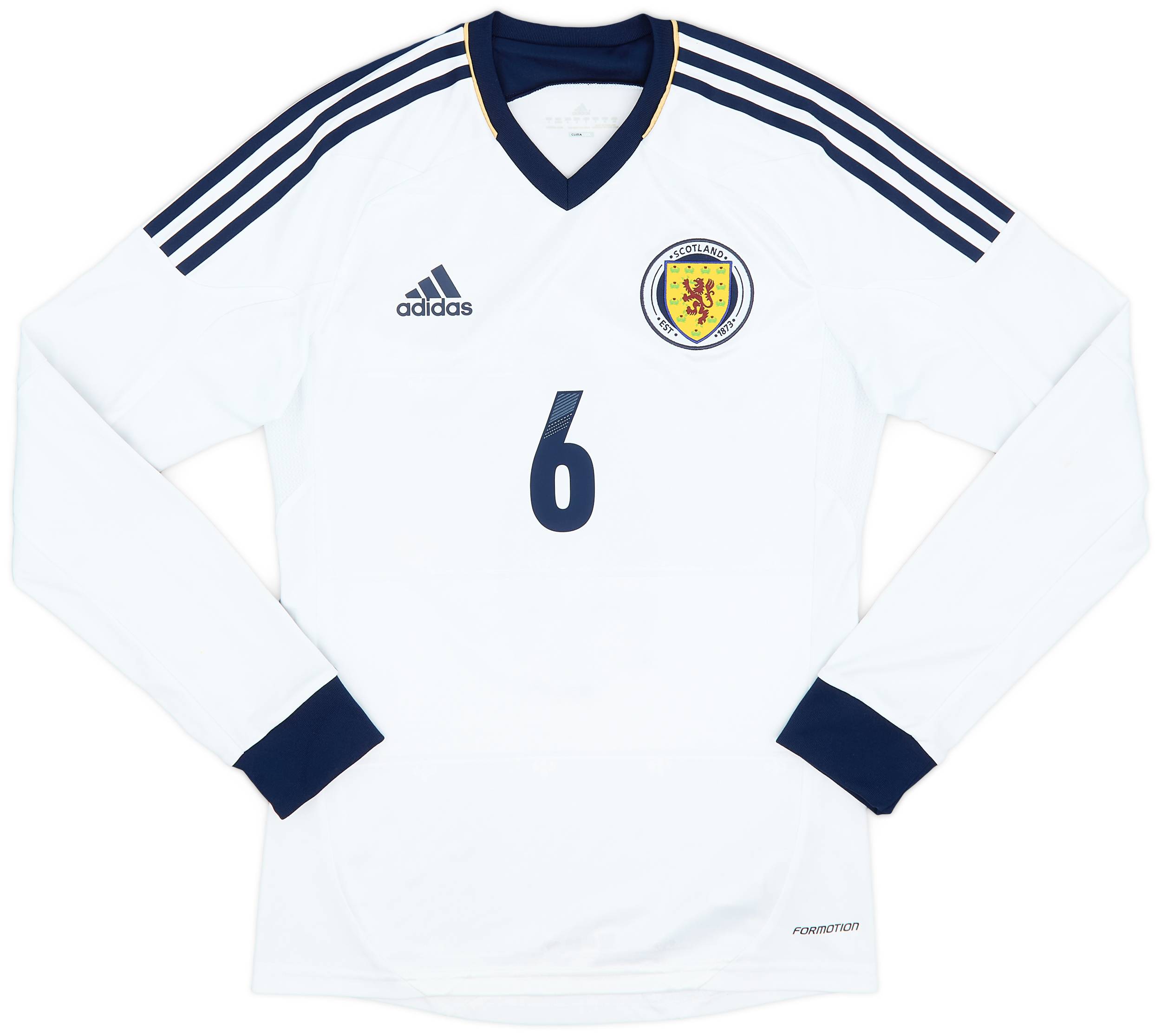 2012-14 Scotland Authentic Away L/S Shirt #6 - 8/10 - (S)
