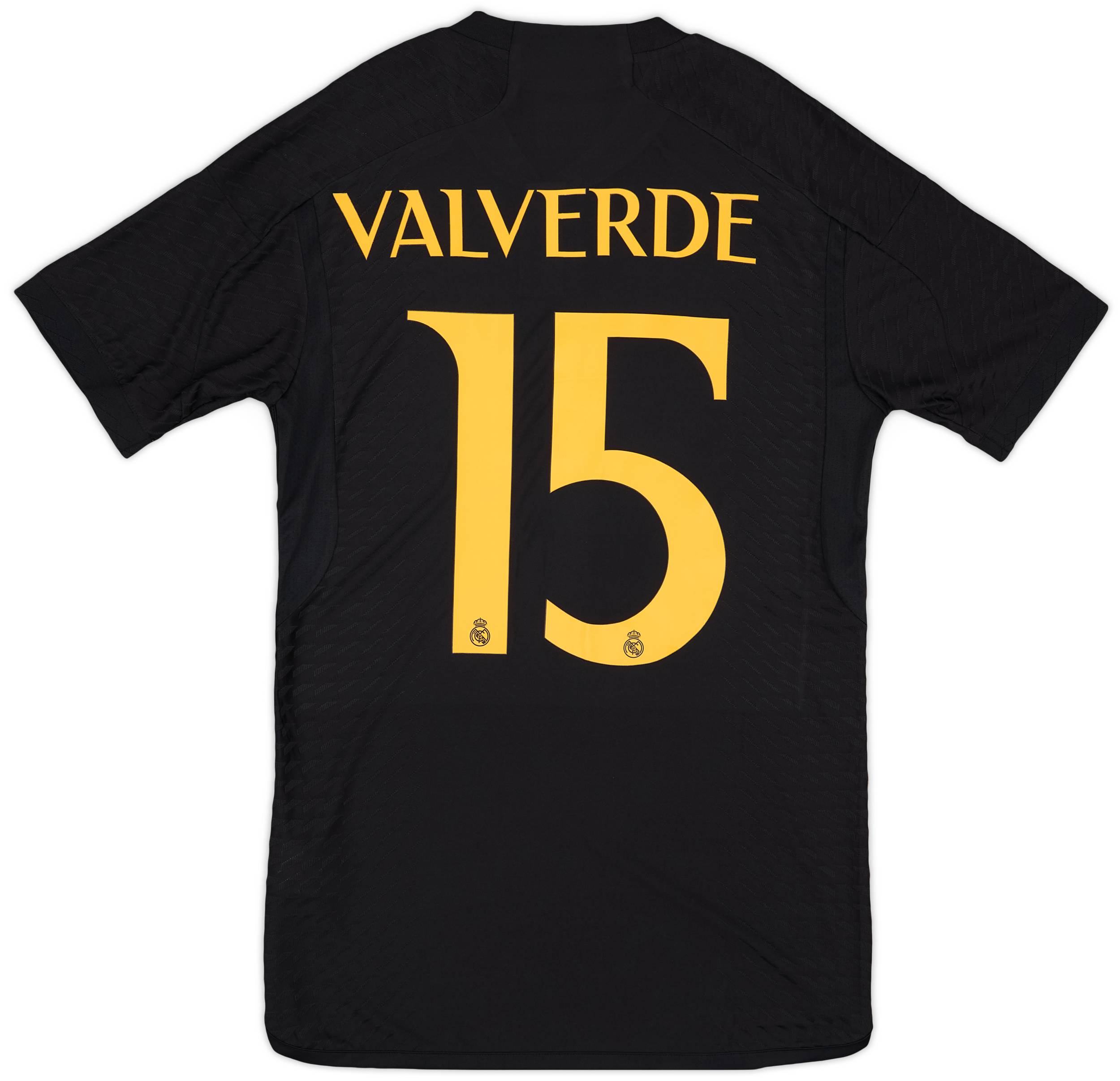 レアル・マドリード VALVERDE 15番 シャツ 2023-24 Real Madrid Authentic Third Shirt Valverde #15 (S)