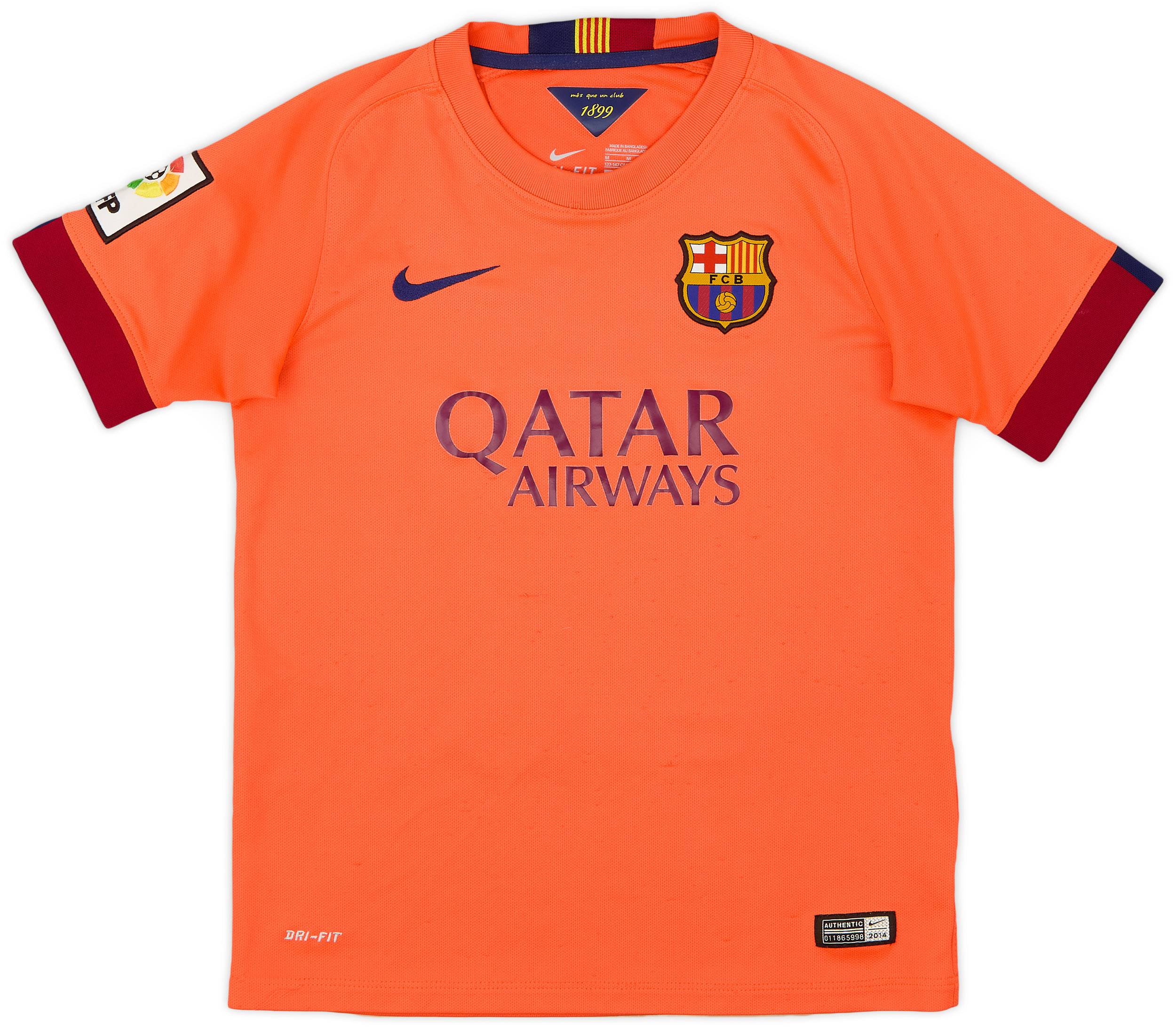 2014-15 Barcelona Away Shirt - 7/10 - (M.Boys)