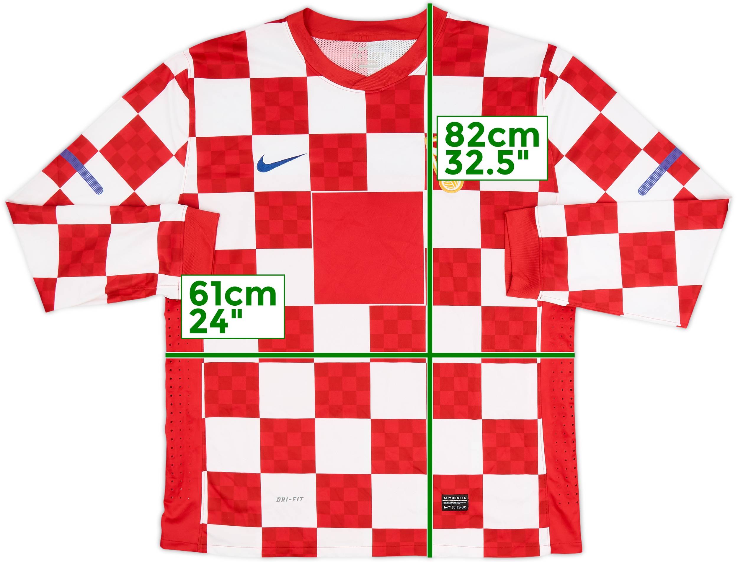 2010-12 Croatia Player Issue Home L/S Shirt - 8/10 - (XXL)