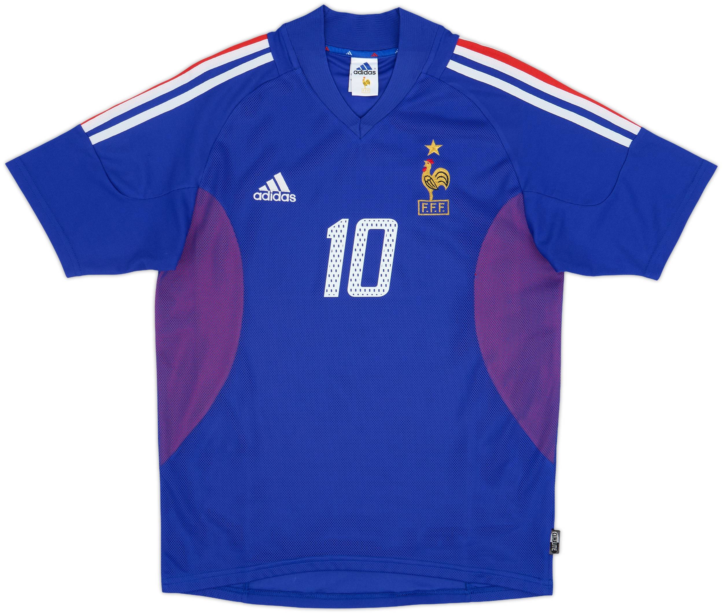 2002-04 France Home Shirt Zidane #10 - 7/10 - (M)
