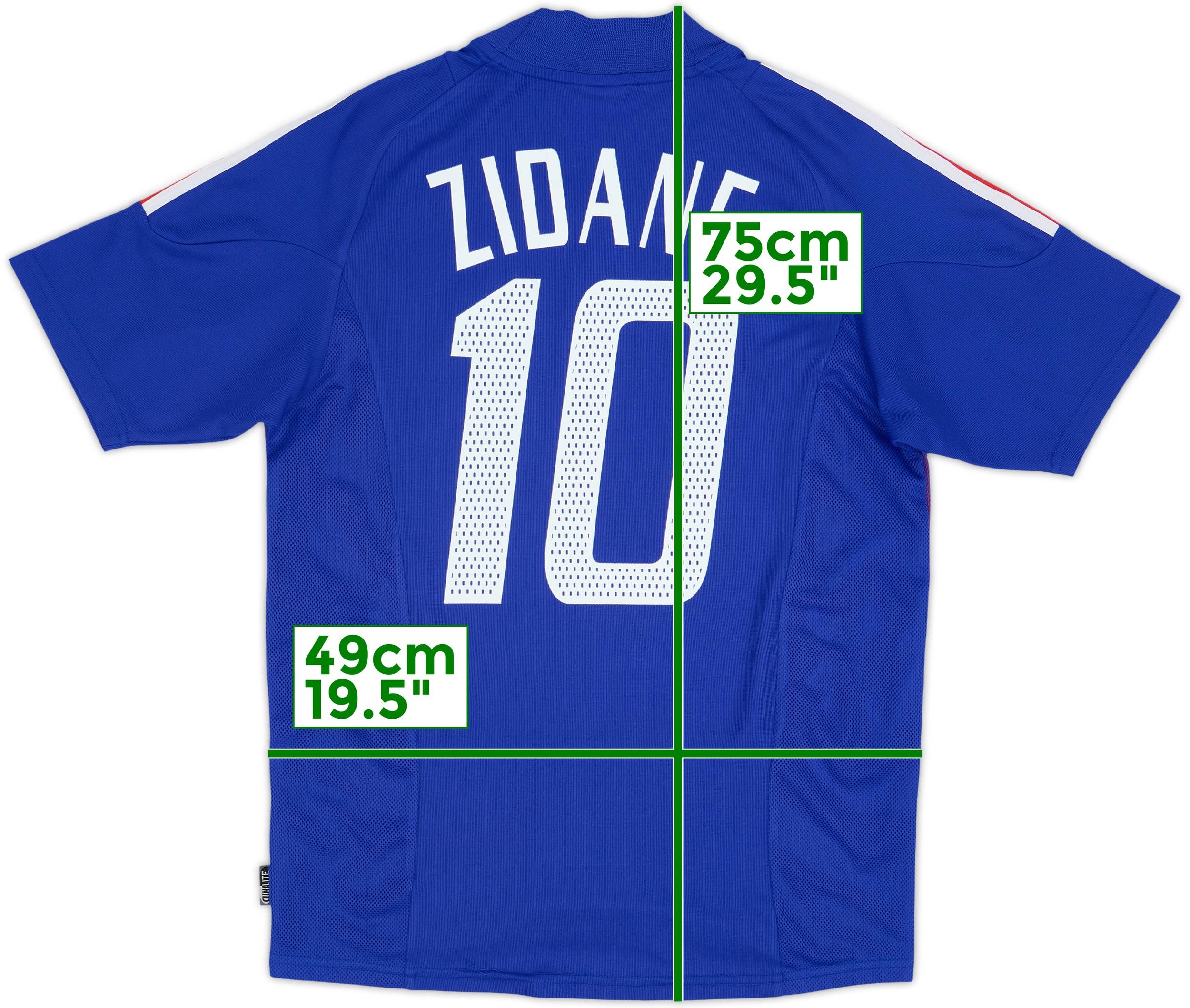 2002-04 France Home Shirt Zidane #10 - 7/10 - (M)