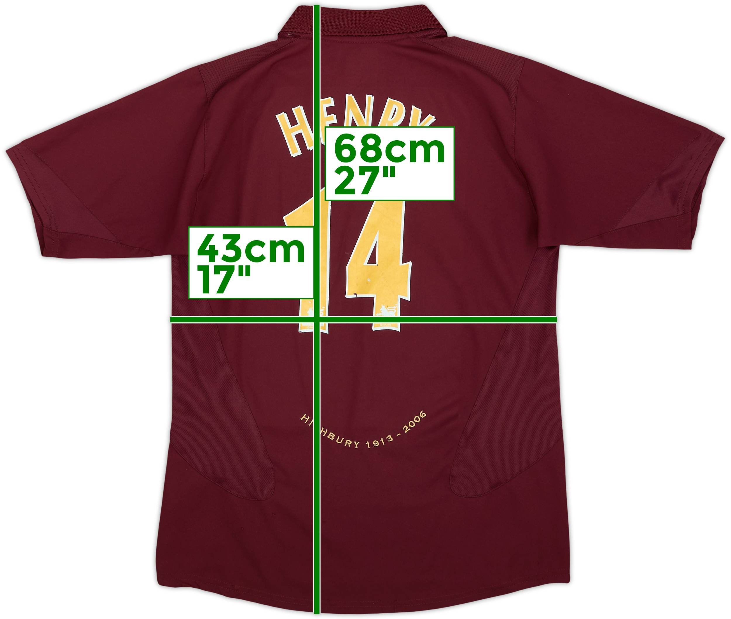 2005-06 Arsenal Home Shirt Henry #14 - 7/10 - (L.Boys)