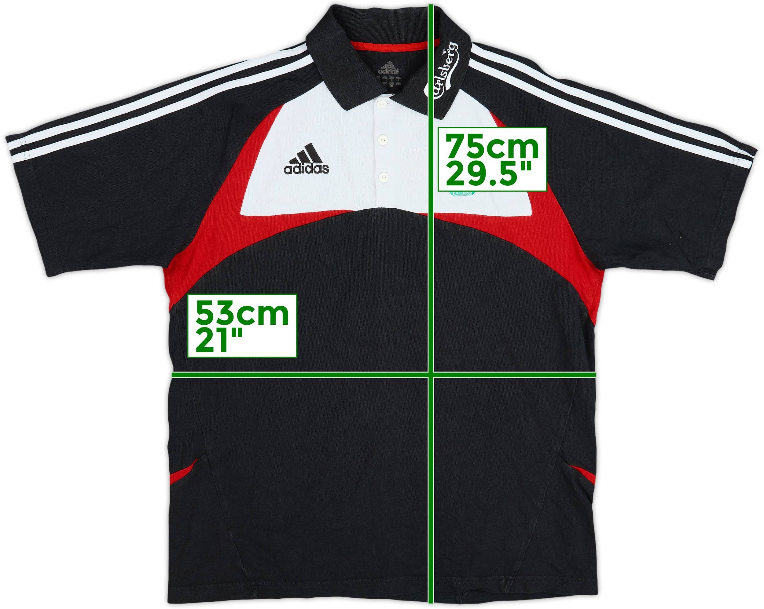 2007-08 Liverpool adidas Polo Shirt - 7/10 - (M/L)