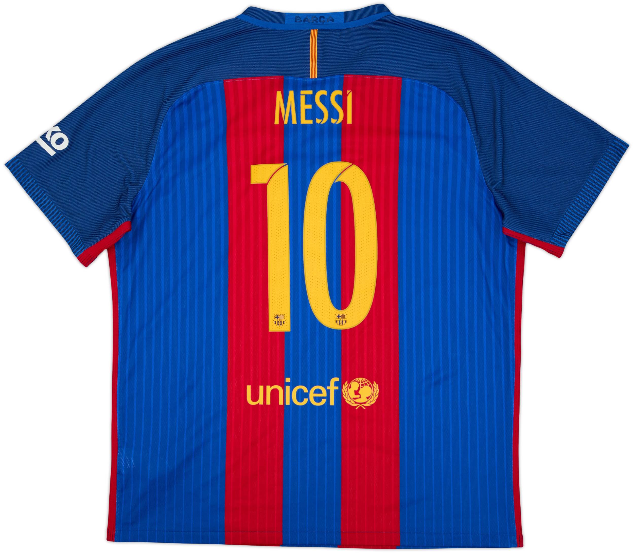 2016-17 Barcelona Authentic Home Shirt Messi #10 - 8/10 - (XXL)