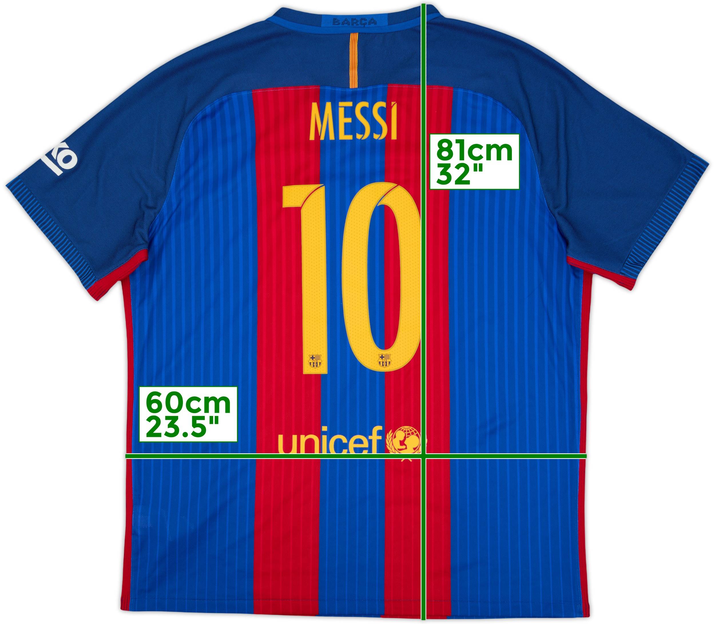 2016-17 Barcelona Authentic Home Shirt Messi #10 - 8/10 - (XXL)