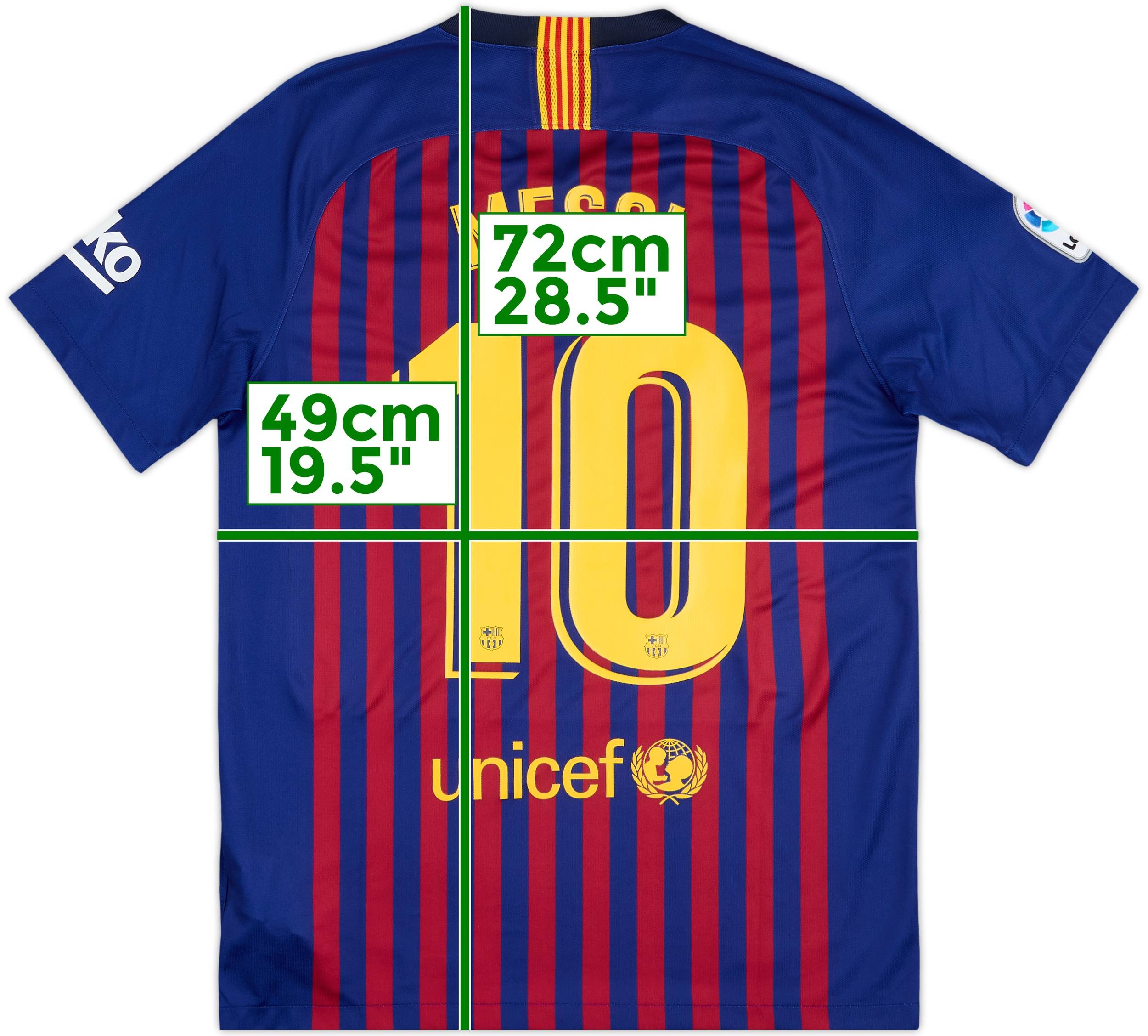 2018-19 Barcelona Home Shirt Messi #10 - 9/10 - (M)