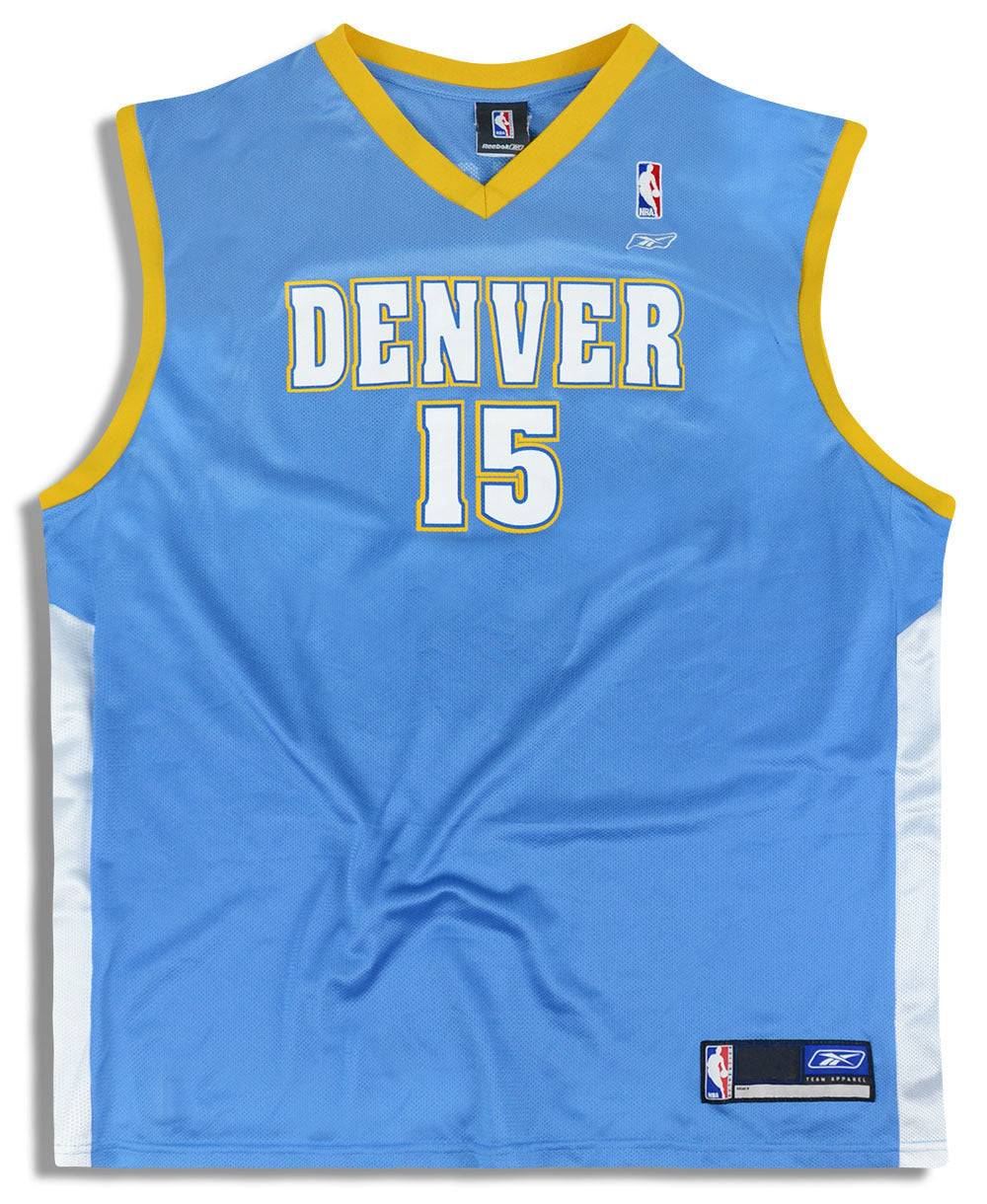 2003 06 Denver Nuggets Anthony 15 Reebok Jersey Away Y