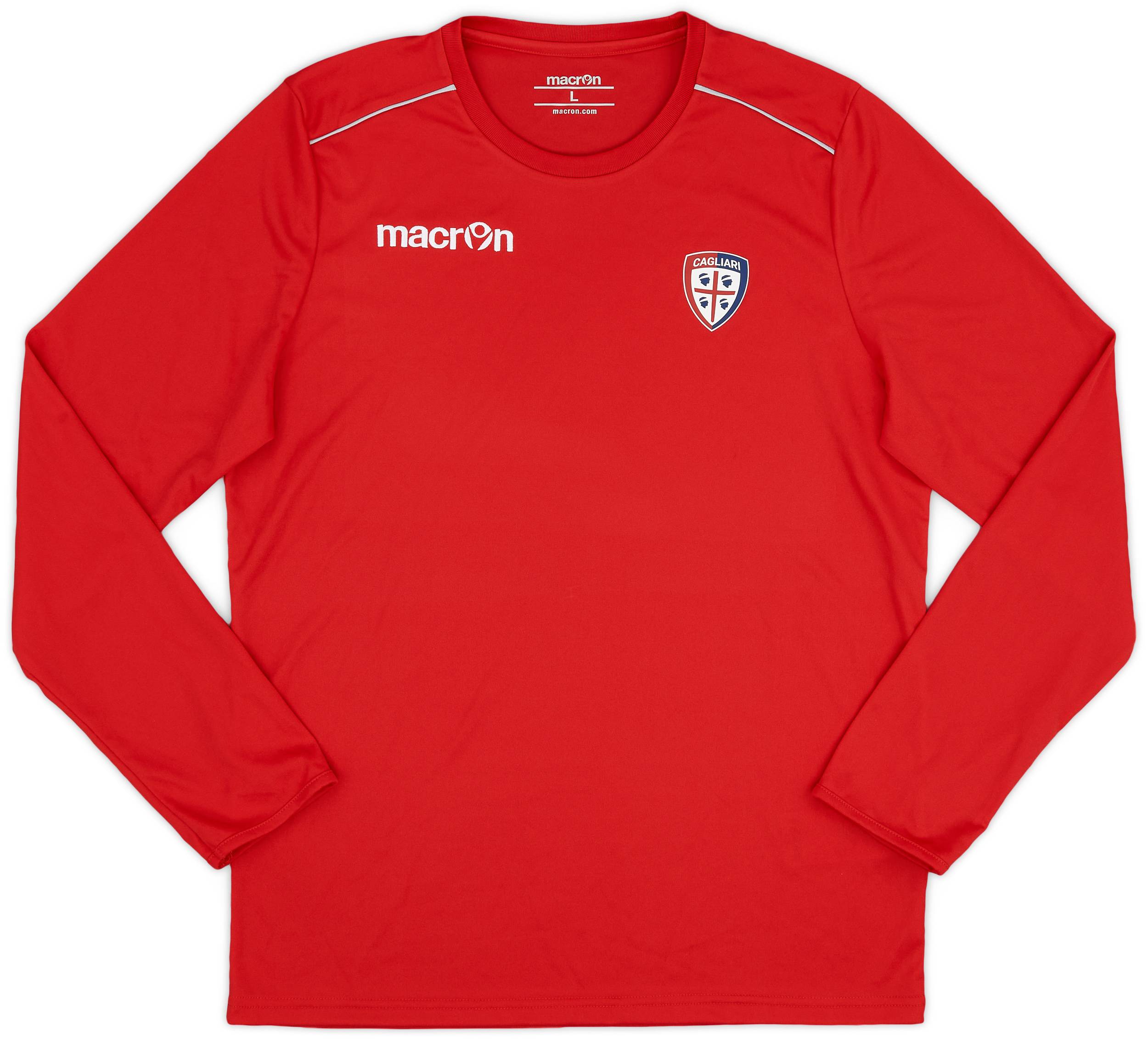 2016-17 Cagliari Macron Training L/S Shirt - 9/10 - (L)