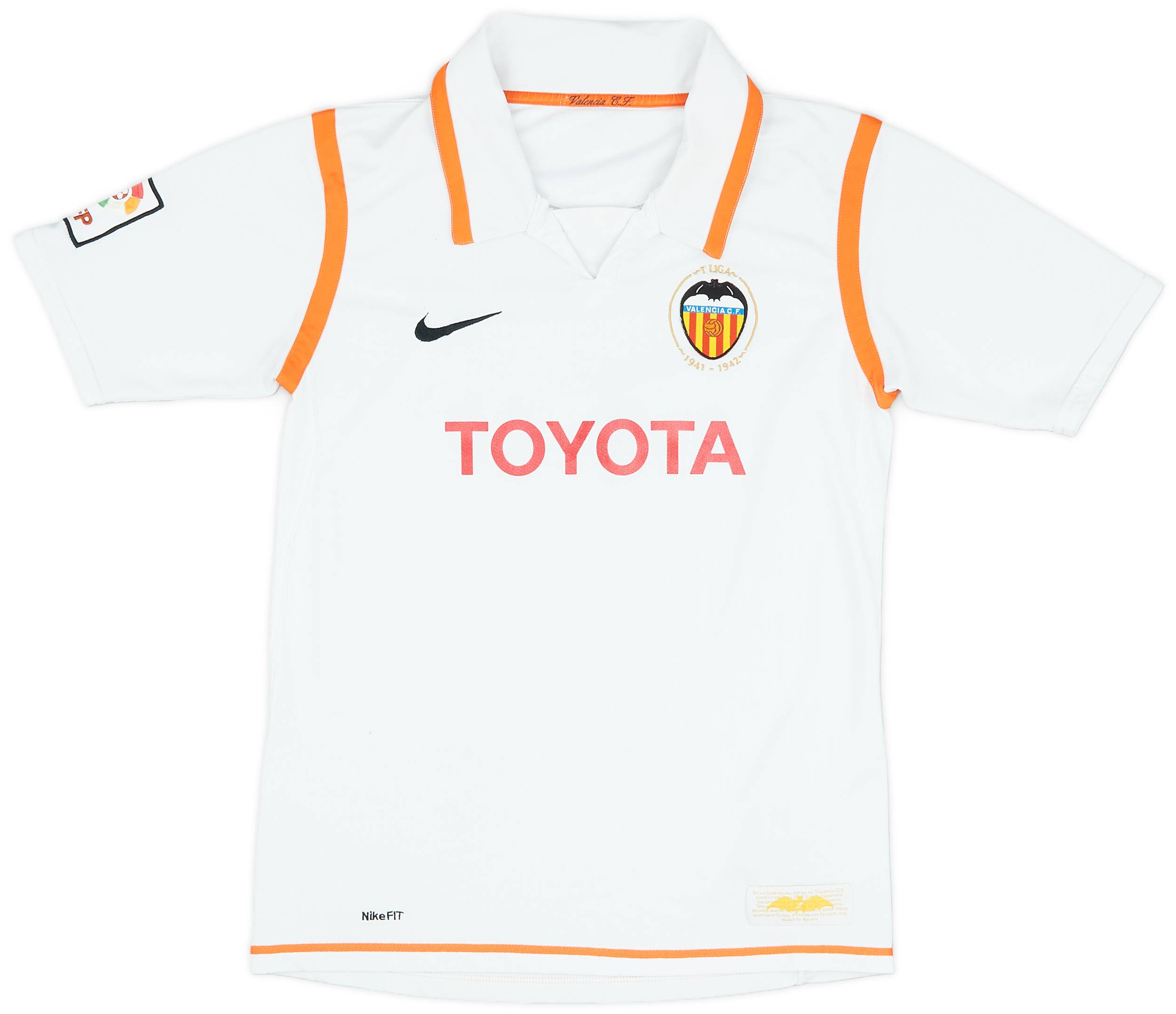 2007-08 Valencia Home Shirt - 8/10 - (XL.Boys)