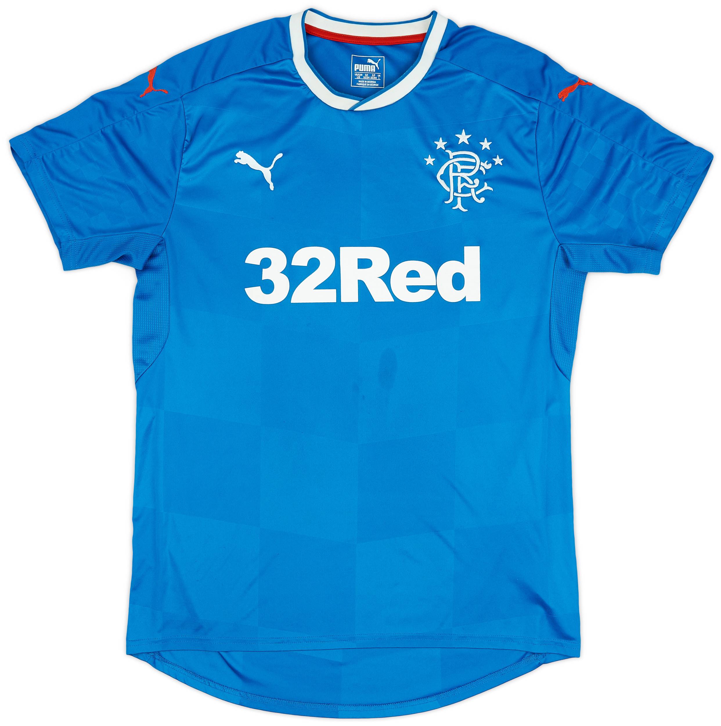 2016-18 Rangers Home Shirt - 9/10 - (L)