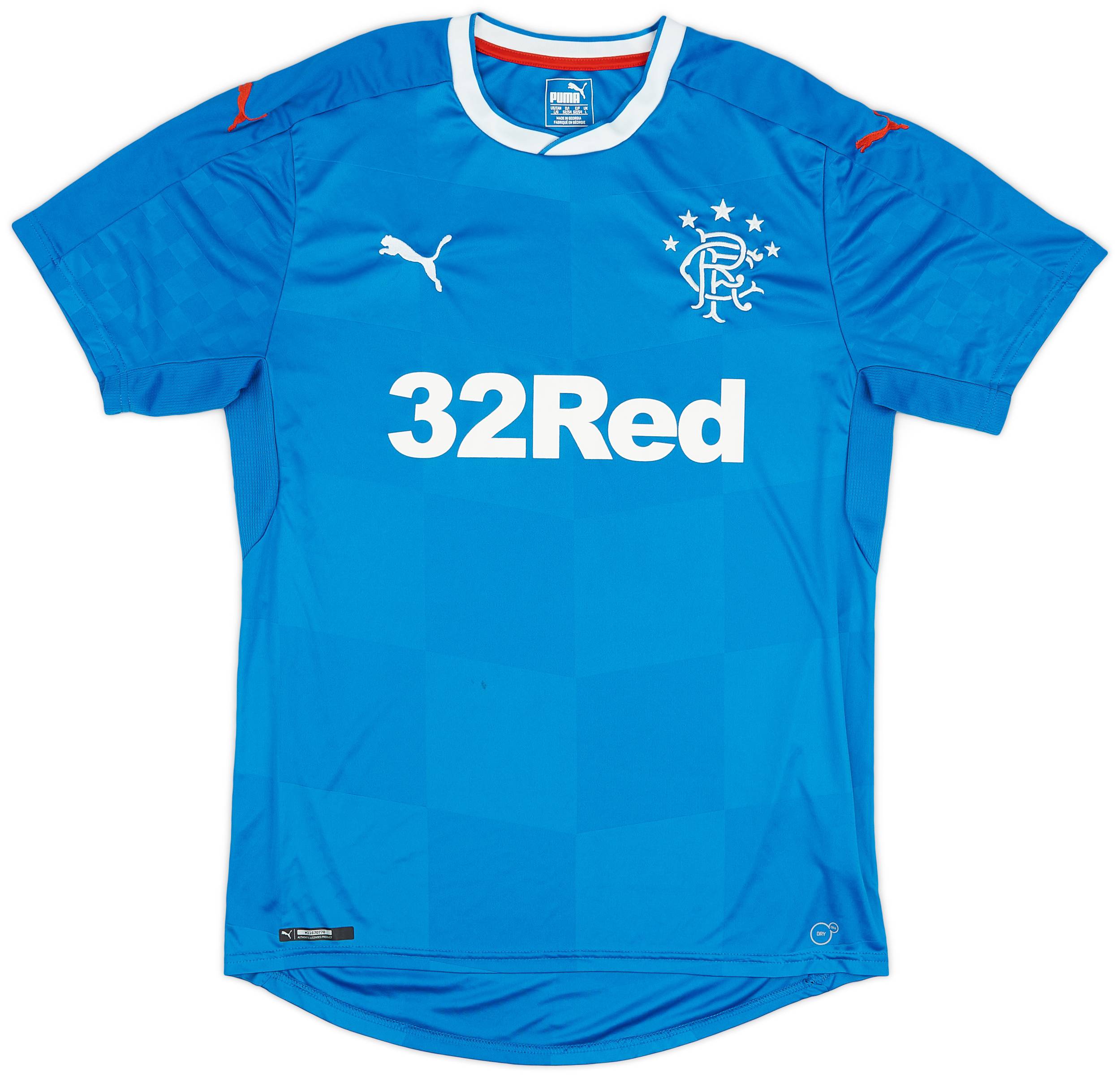 2016-18 Rangers Home Shirt - 8/10 - (L)