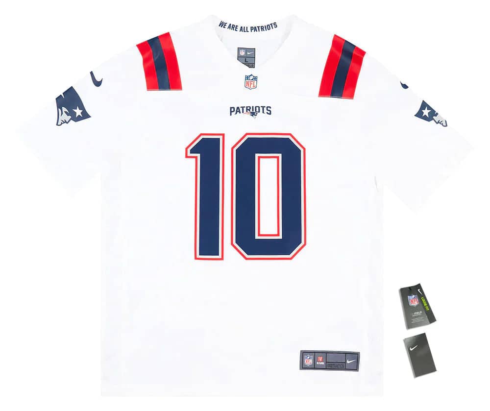 2021-22 New England Patriots Jones #10 Nike Game Jersey (Away) M - W/Tags
