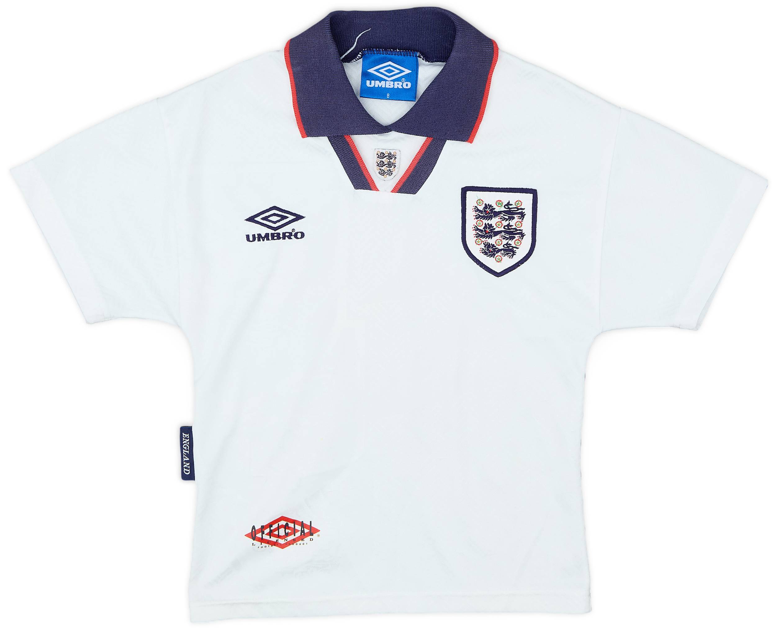 1993-95 England Home Shirt - 9/10 - (S.Boys)