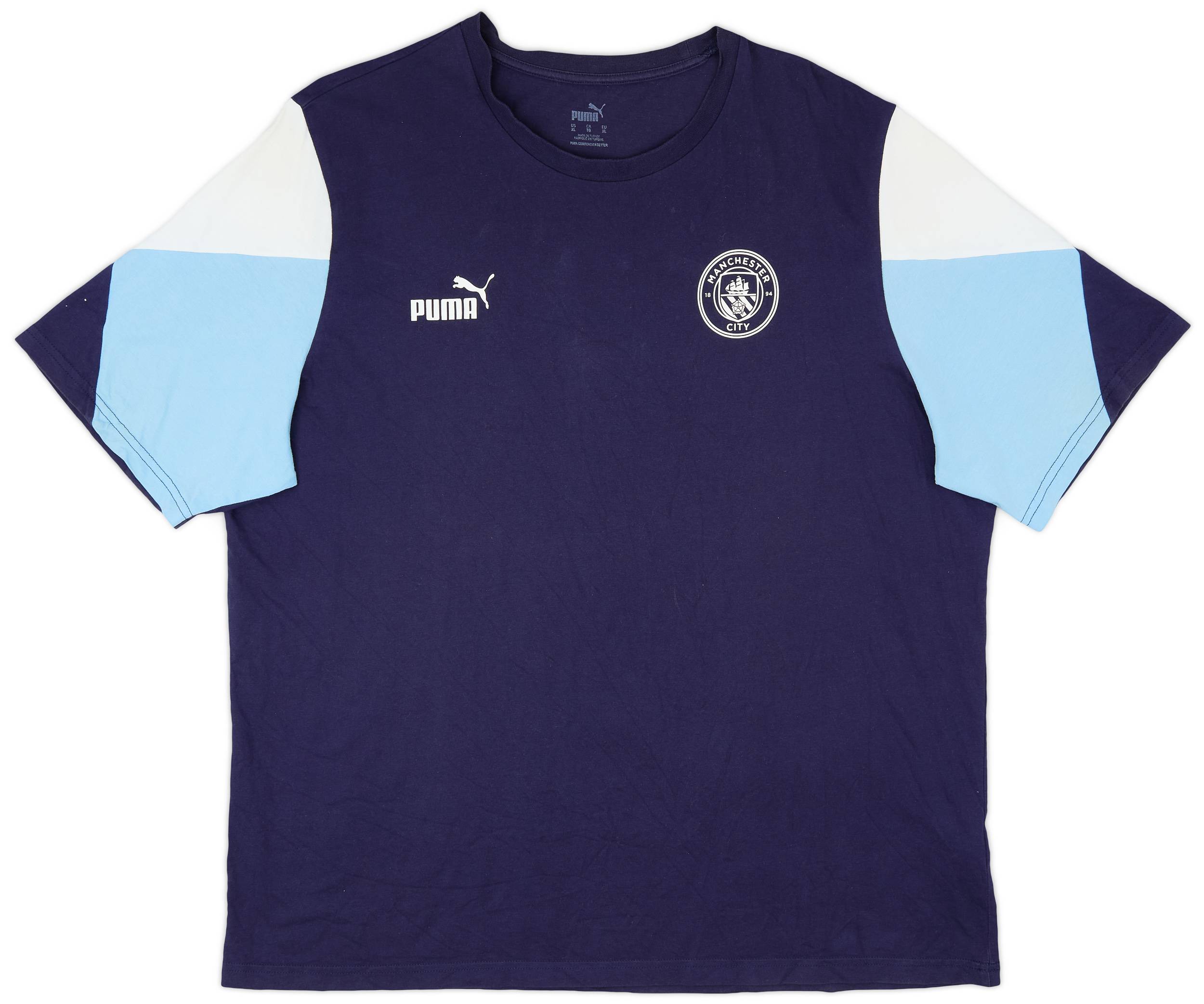 2021-22 Manchester City Puma Cotton Tee - 8/10 - (XL)