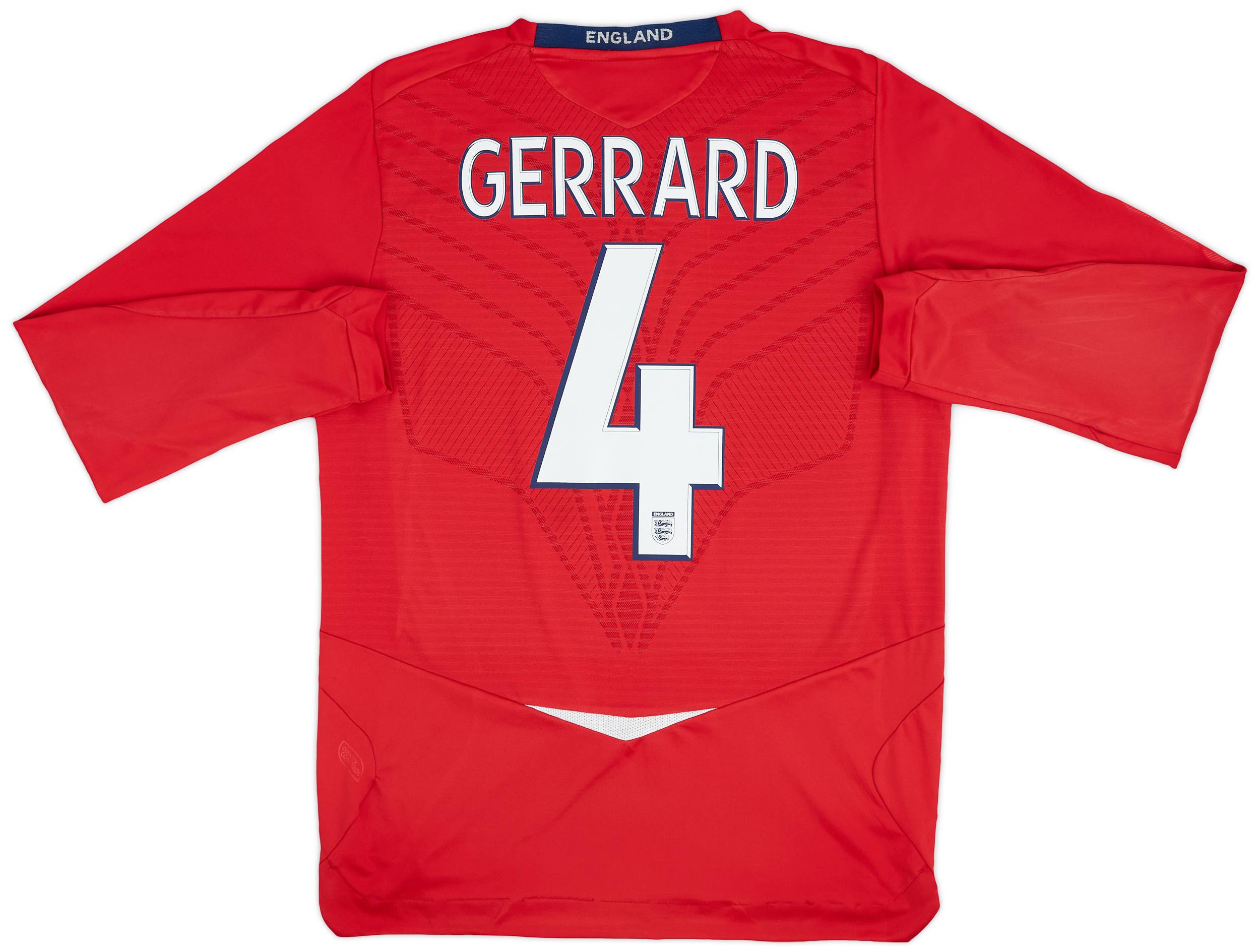 2008-10 England Away L/S Shirt Gerrard #4 - 8/10 - (M)