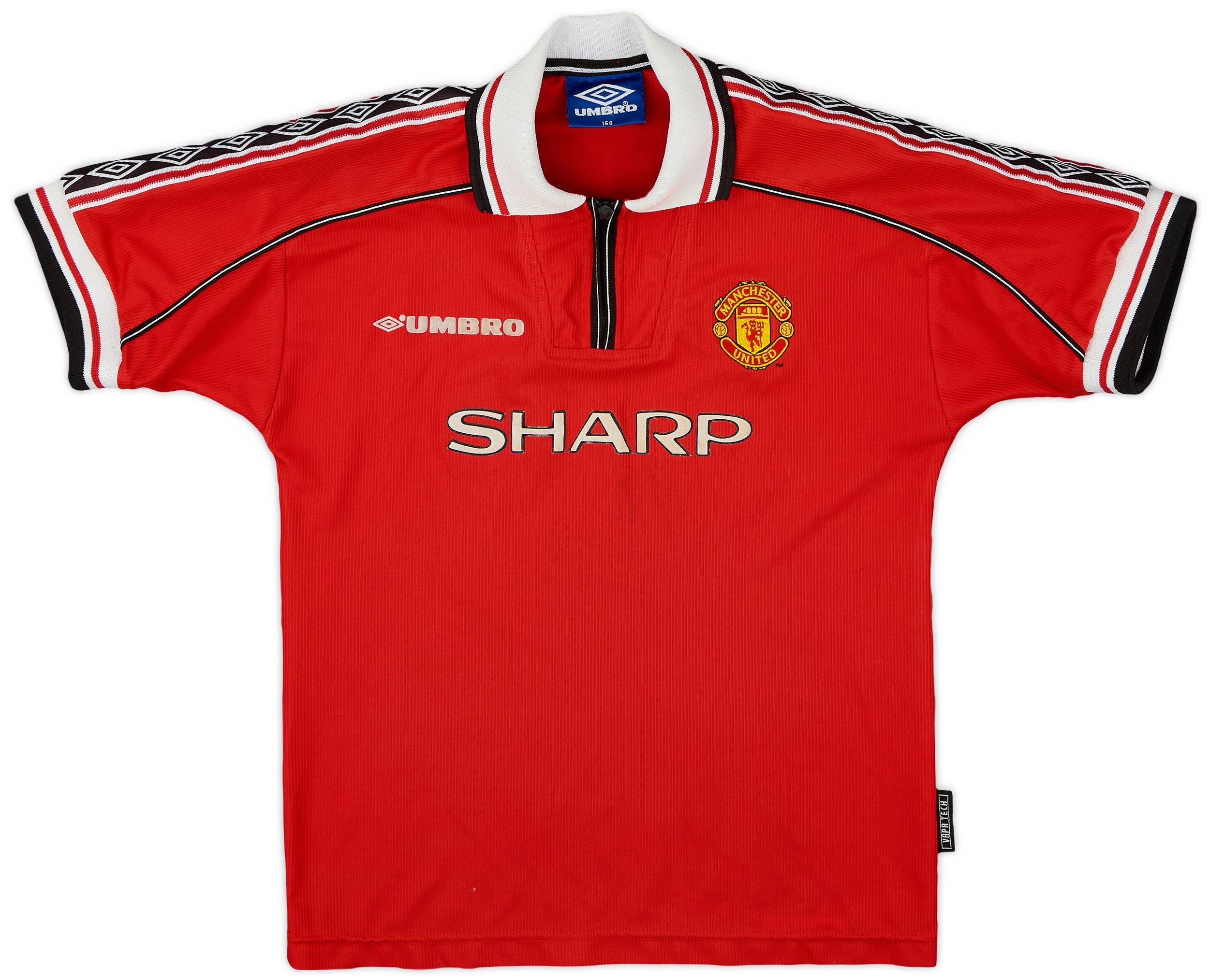 1998-00 Manchester United Home Shirt - 7/10 - (L.Boys)