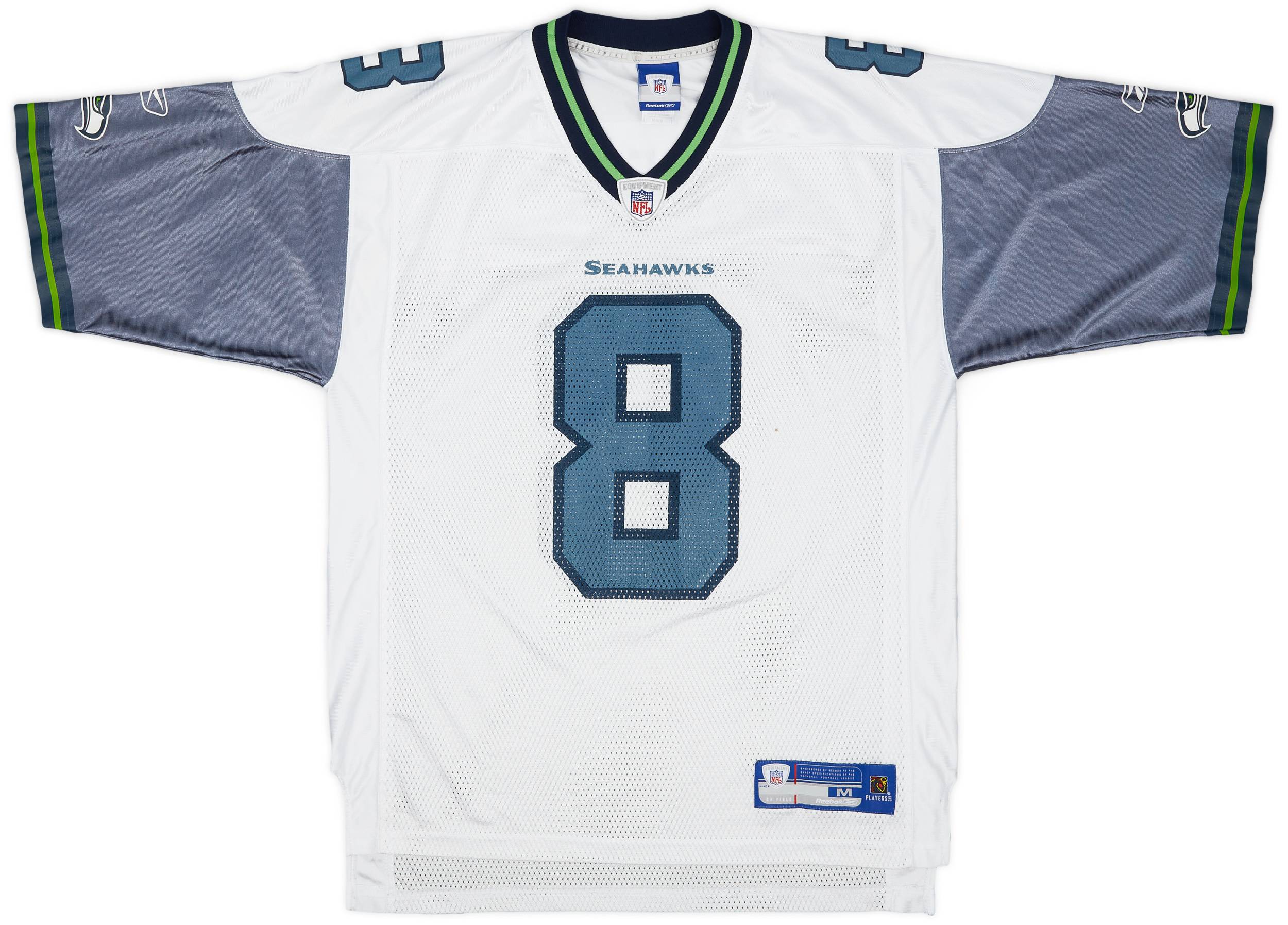 2005-06 Seattle Seahawks Hasselbeck #8 Reebok On Field Away Jersey - 8/10 - (M)