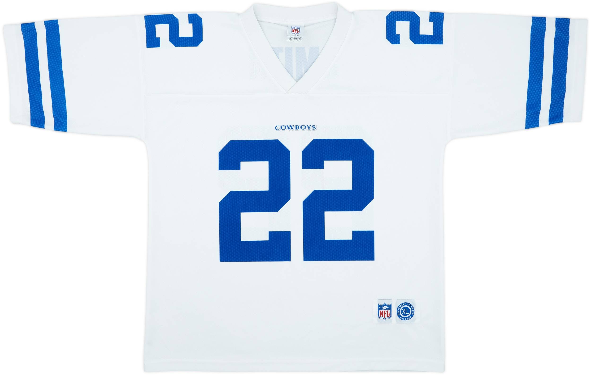 1996-97 Dallas Cowboys Smith #22 NFL Replica Away Jersey - 9/10 - (XL)