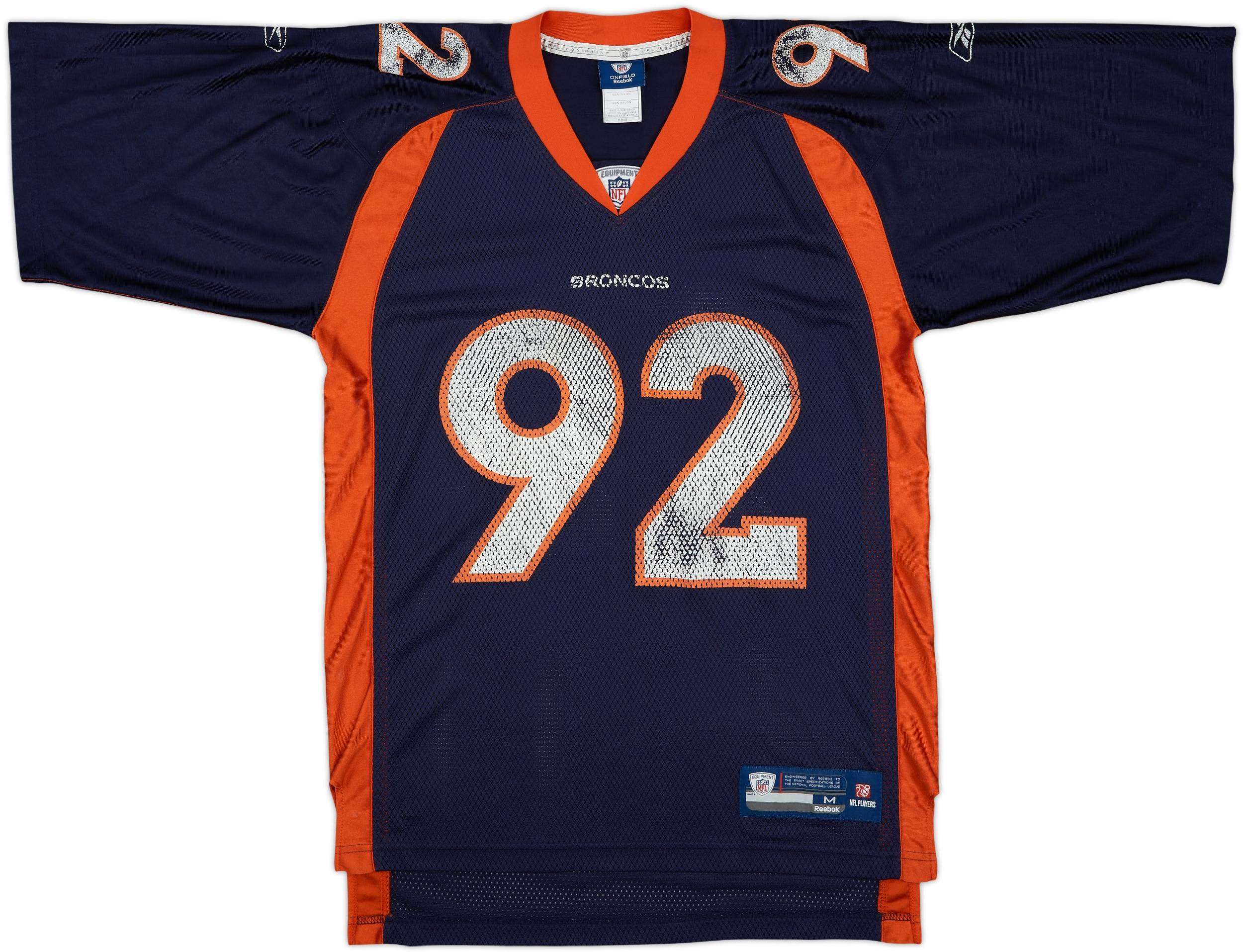 2008-11 Denver Broncos Dumervil #92 Reebok On Field Home Jersey - 4/10 - (M)