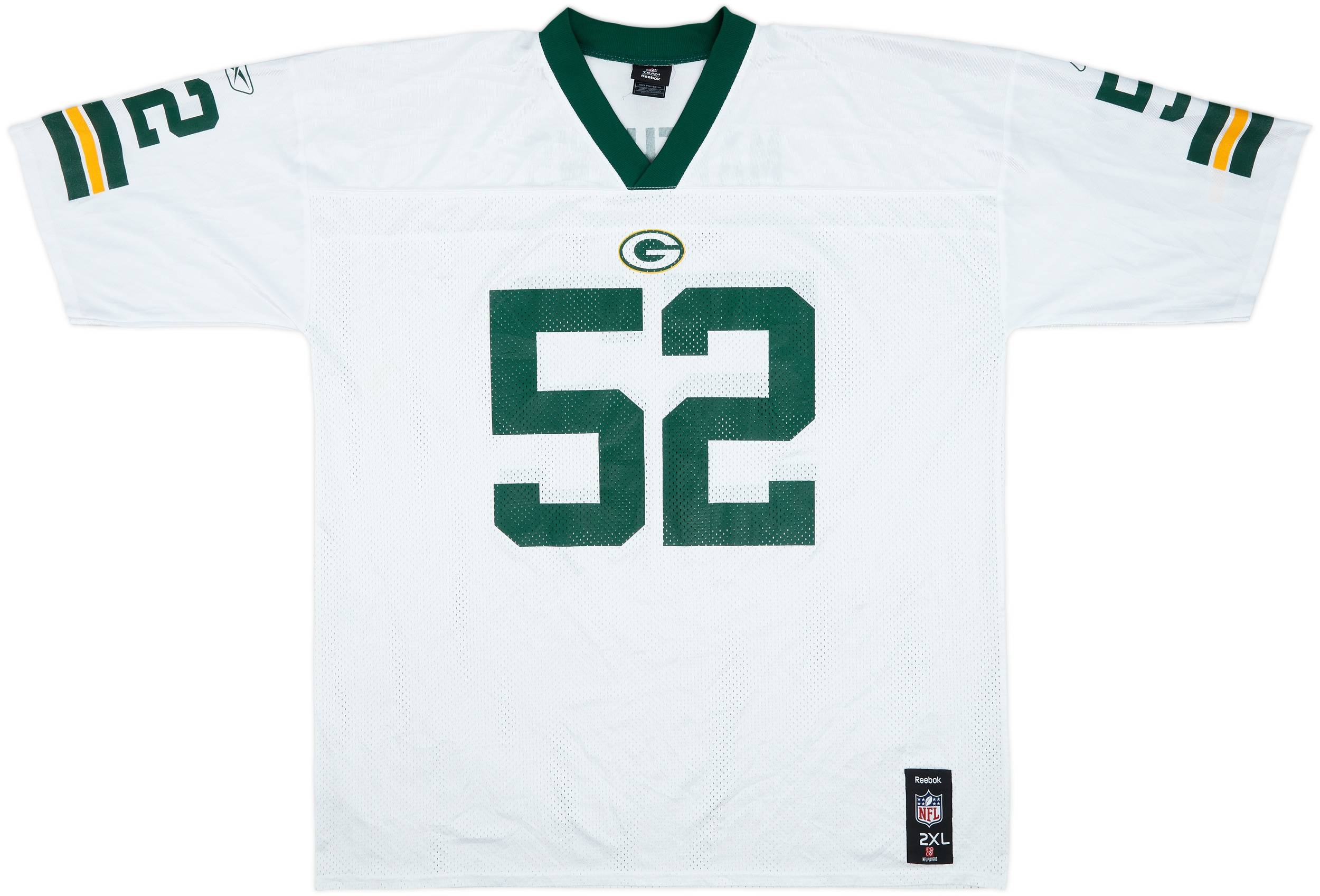 2009-11 Green Bay Packers Matthews #52 Reebok Replica Away Jersey - 8/10 - (XXL)
