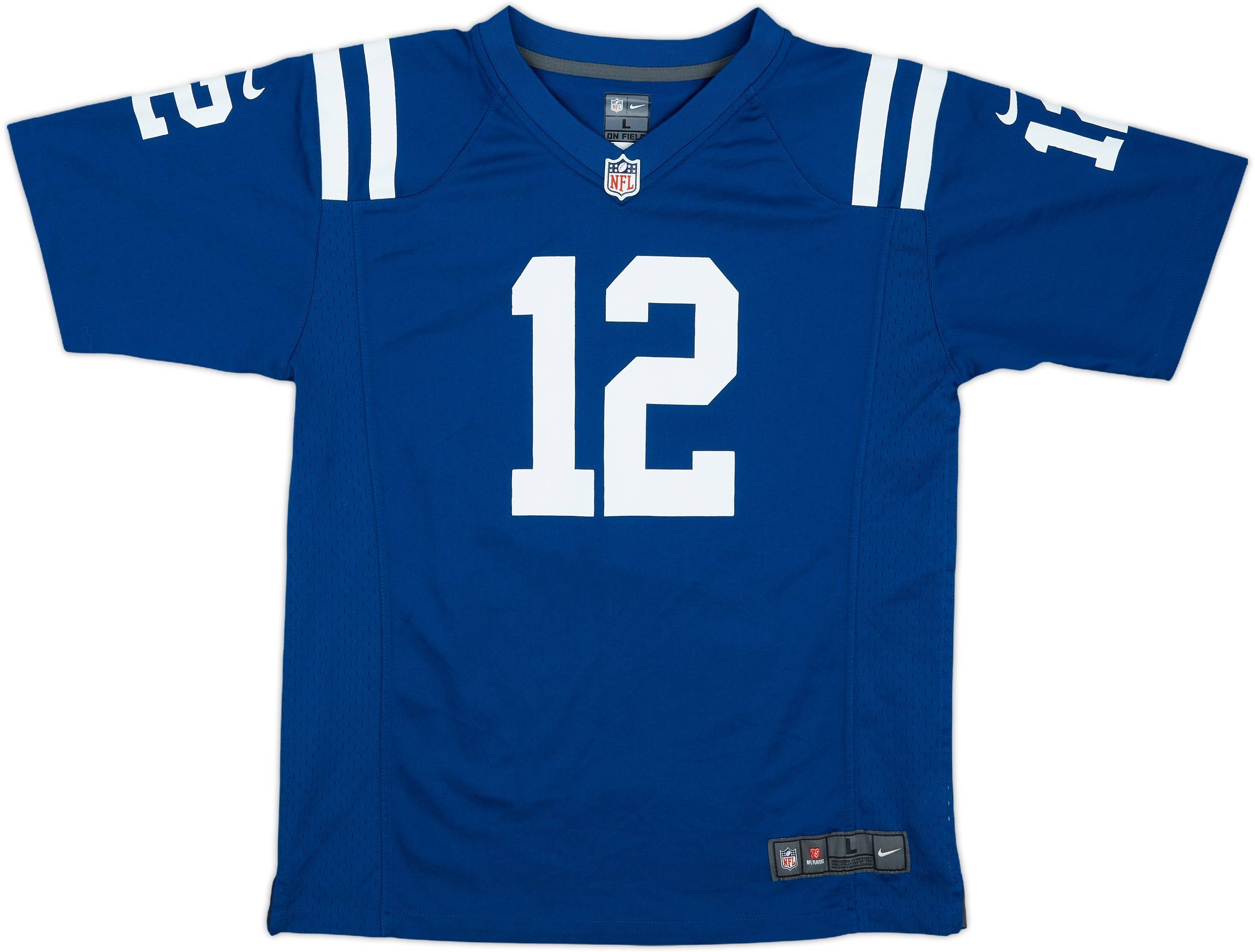 2012-16 Indianapolis Colts Luck #12 Nike Game Home Jersey - 9/10 - (L.Boys)