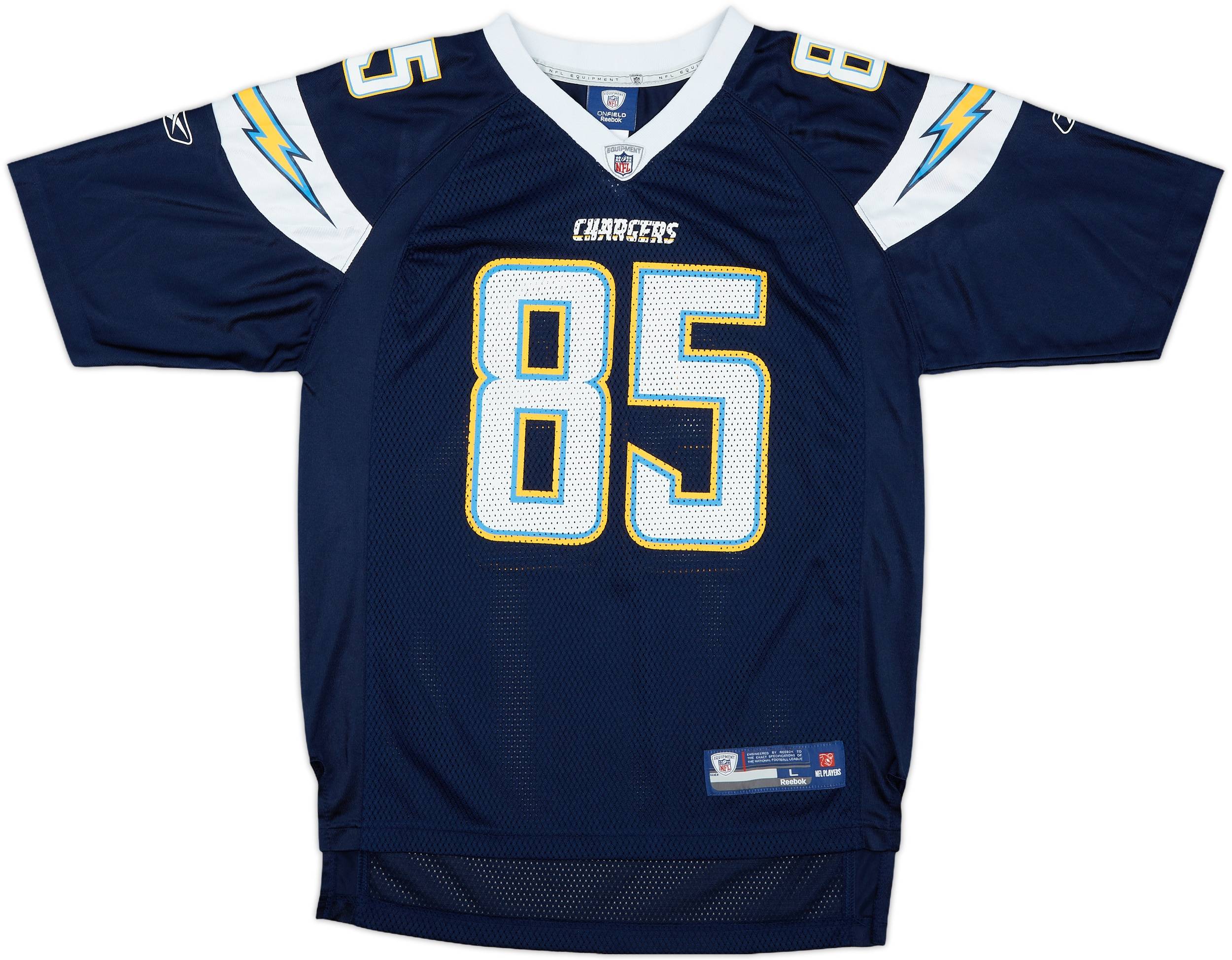 2008-11 San Diego Chargers Gates #85 Reebok On FIeld Home Jersey - 9/10 - (L.Boys)