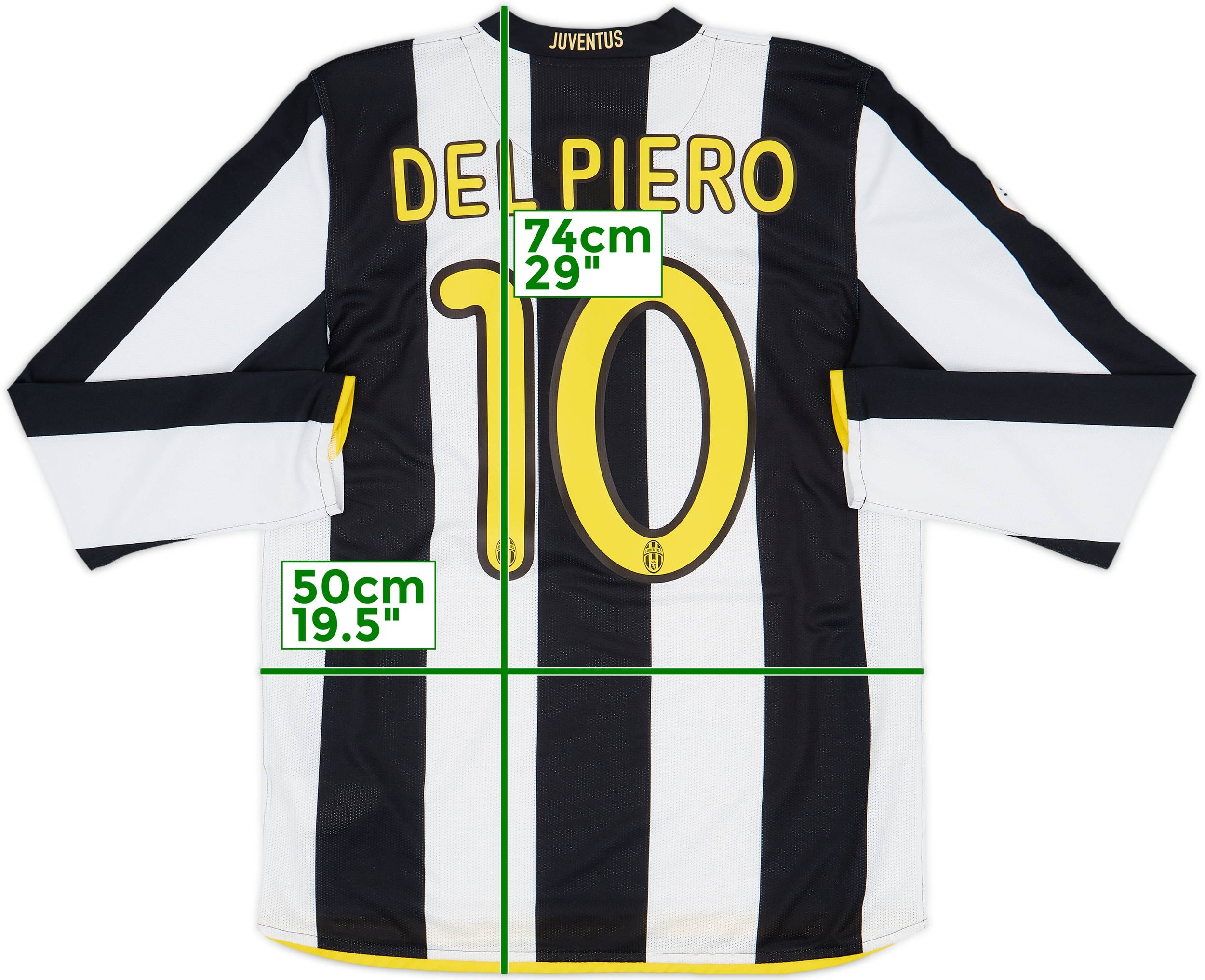 難ありJUVENTUS DEL PIERO 10 ユニフォーム 2008-09 Juventus Home L/S Shirt Del Piero #10 - 8/10 - (M)