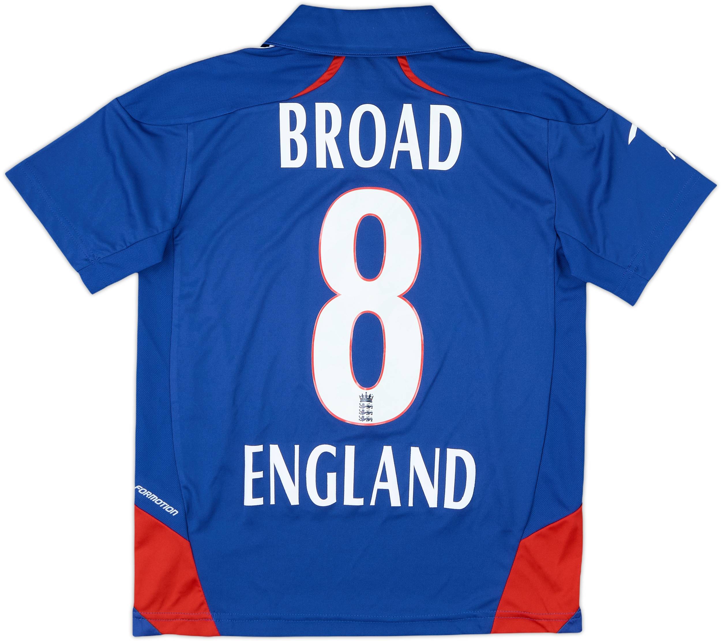2011-12 England Cricket adidas Training Shirt Broad #8 - 10/10 - (M.Boys)