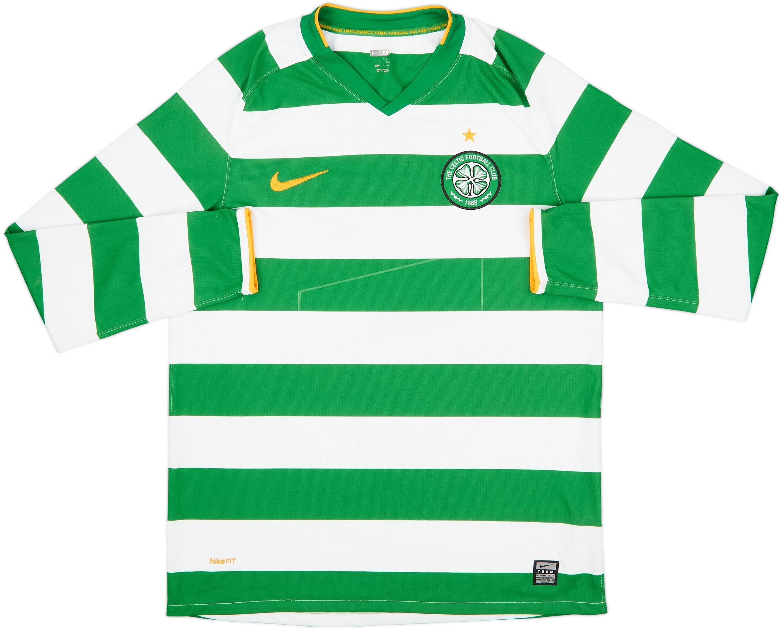 2008-10 Celtic Home L/S Shirt - 4/10 - (M)