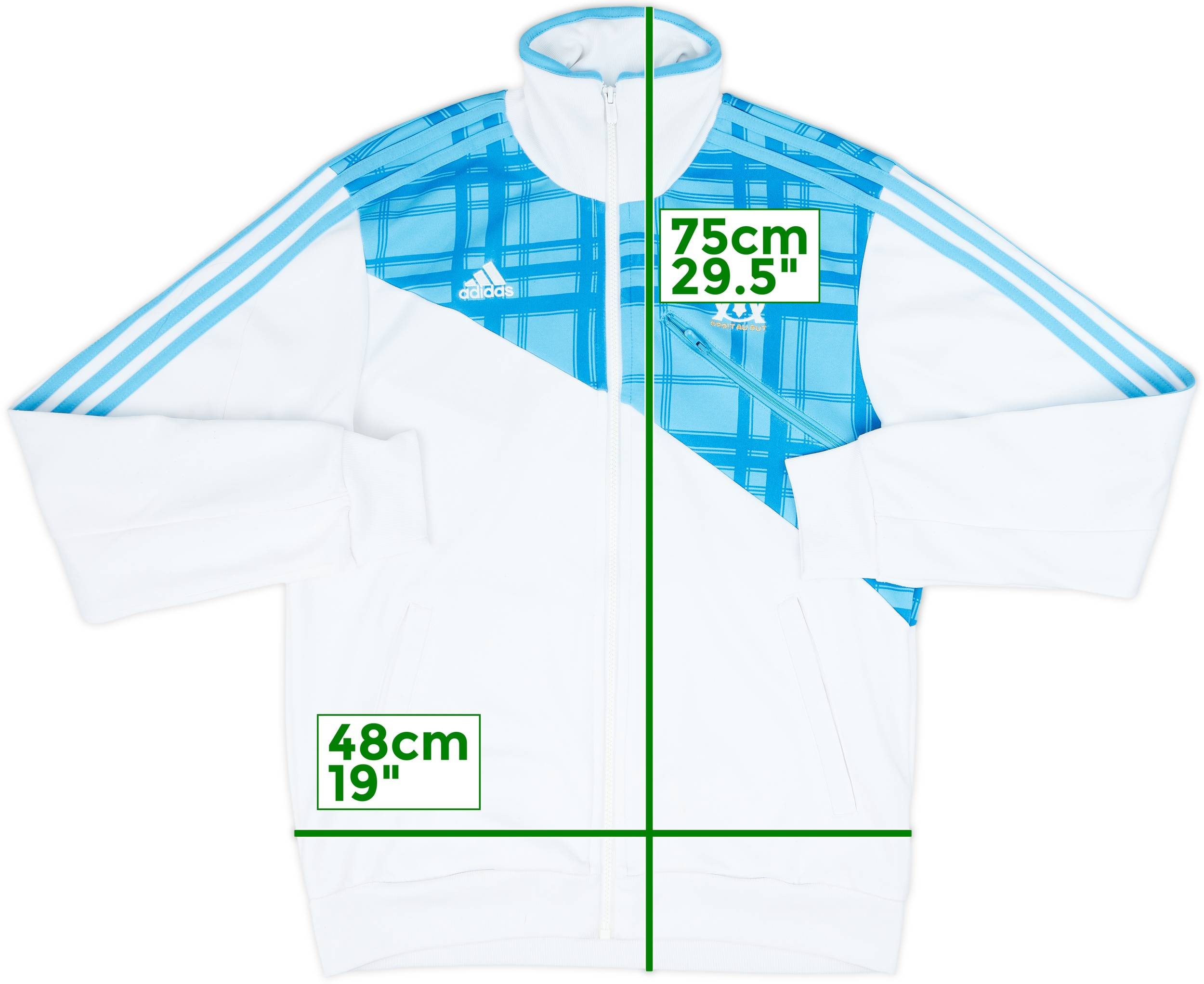2010-11 Olympique Marseille adidas Track Jacket - 8/10 - (S)