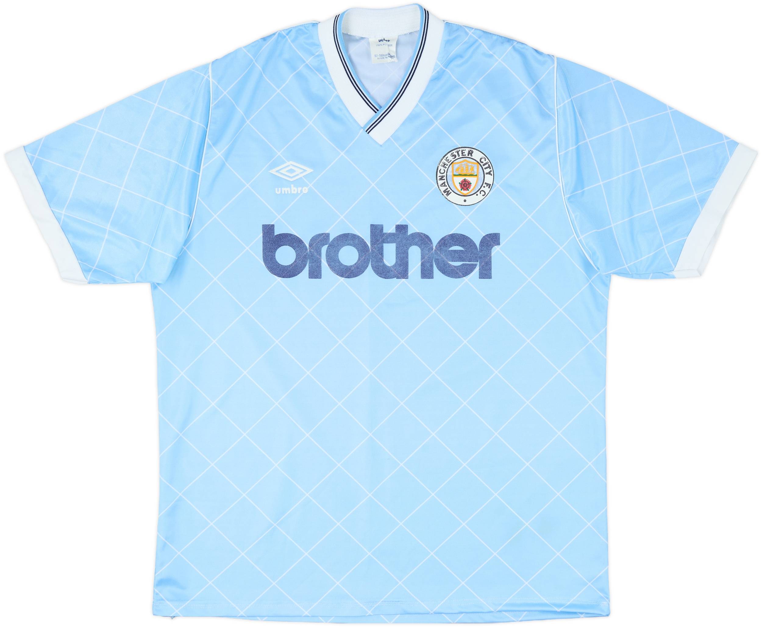 1987-89 Manchester City Home Shirt - 7/10 - (M)