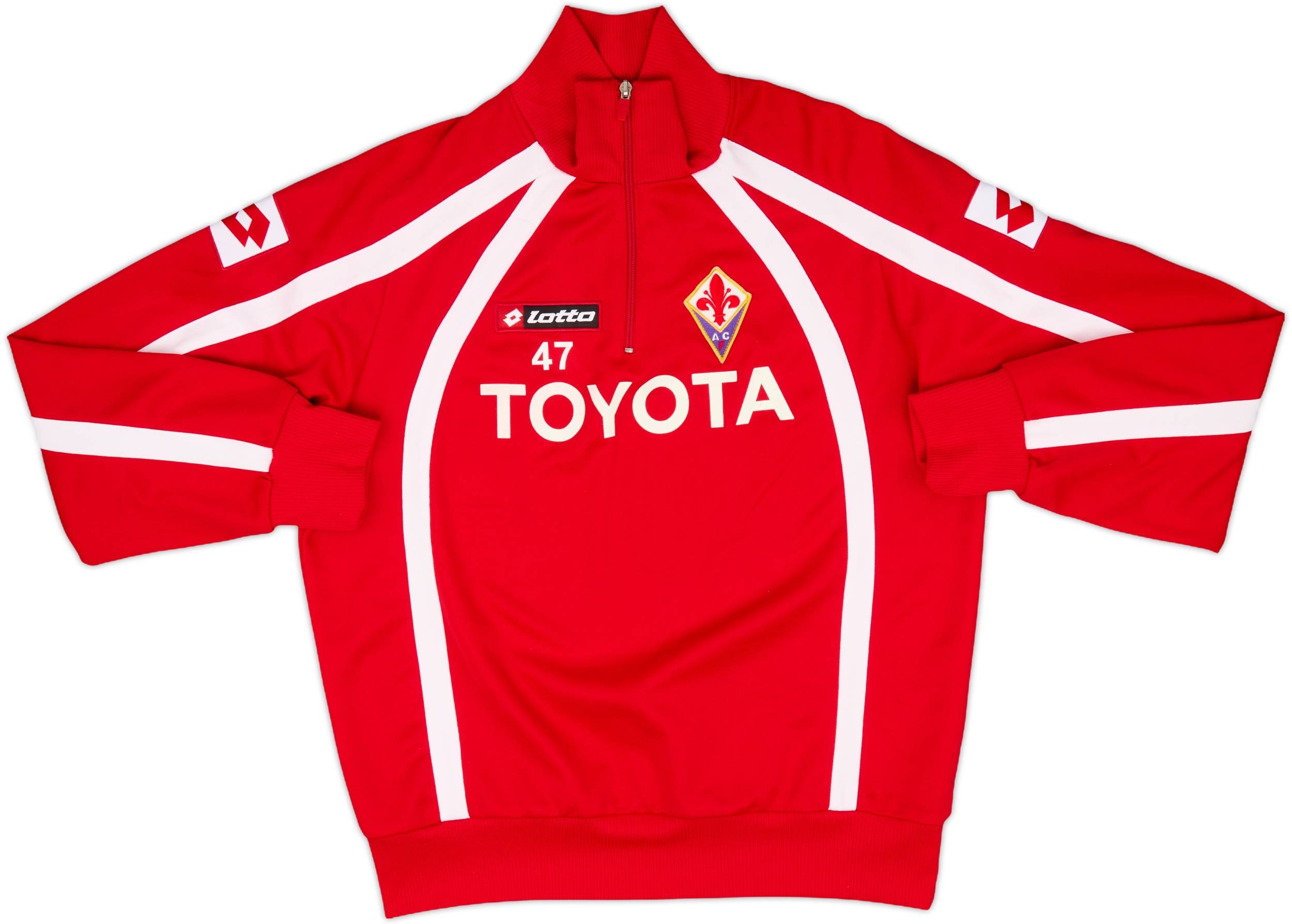 2005-06 Fiorentina Player Issue Lotto 1/4 Zip Drill Top #47 - 6/10 - (M)