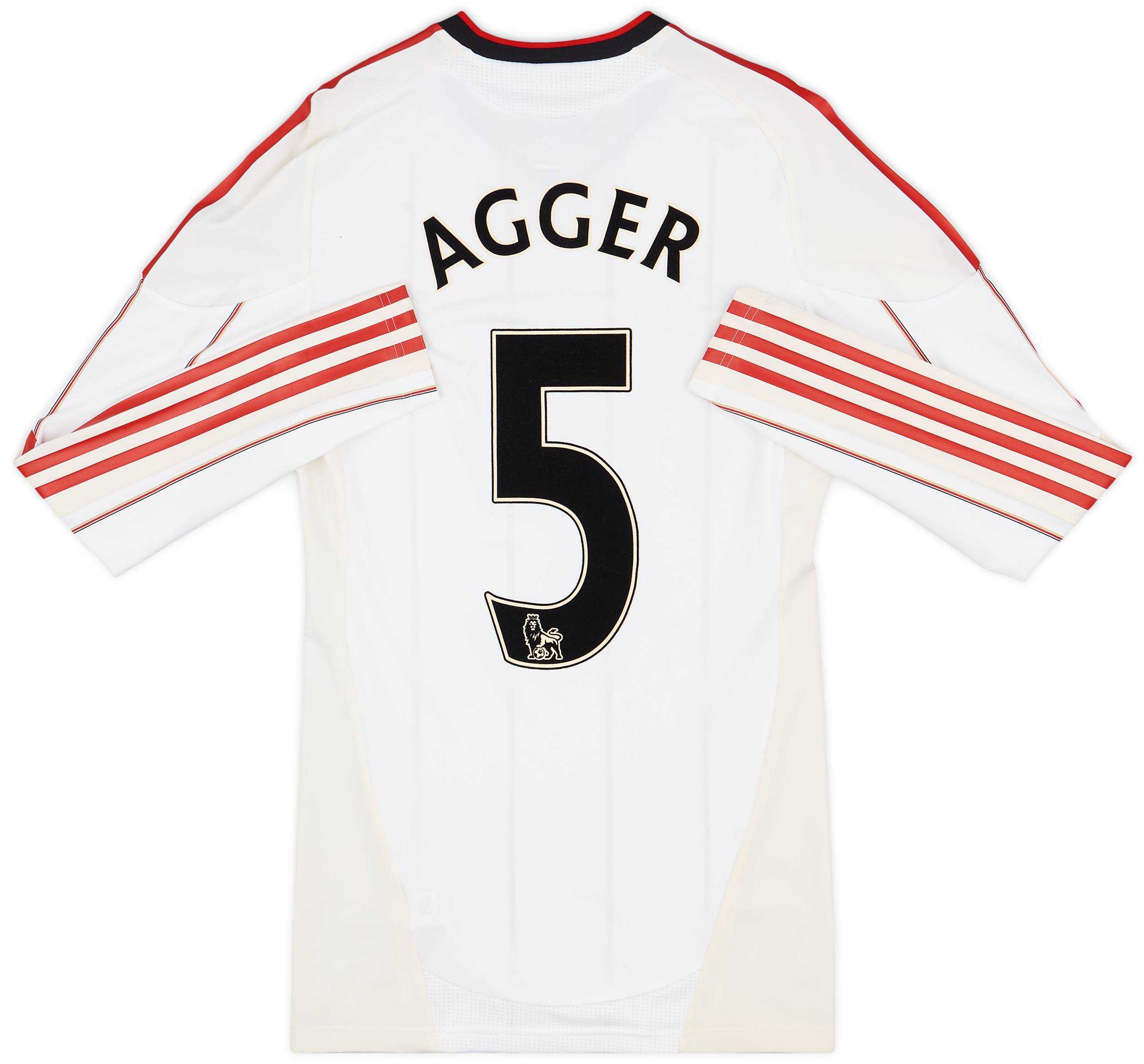 2010-11 Liverpool Authentic TechFit Away L/S Shirt Agger #5 - 4/10 - (M)