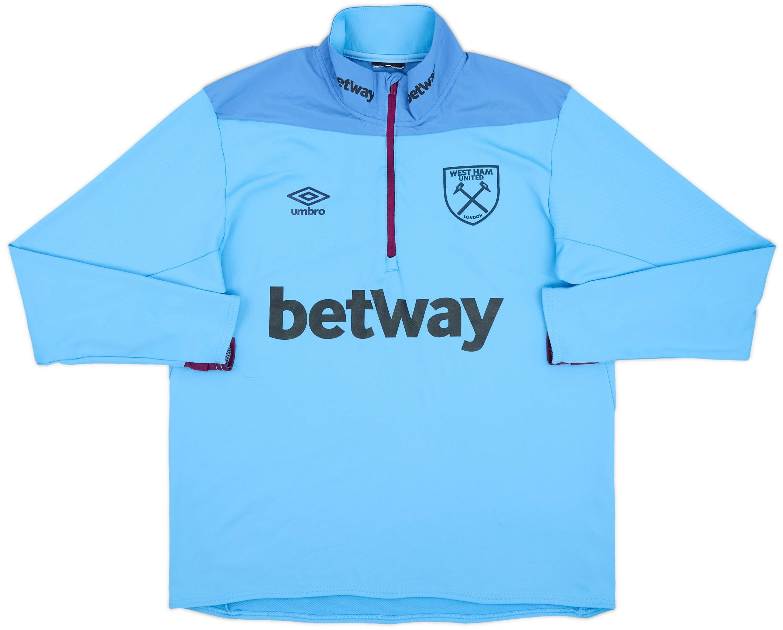 ウェア West Ham United drill top 2007-08 West Ham Umbro 1/4 Zip Drill Top - 8/10 - (M)