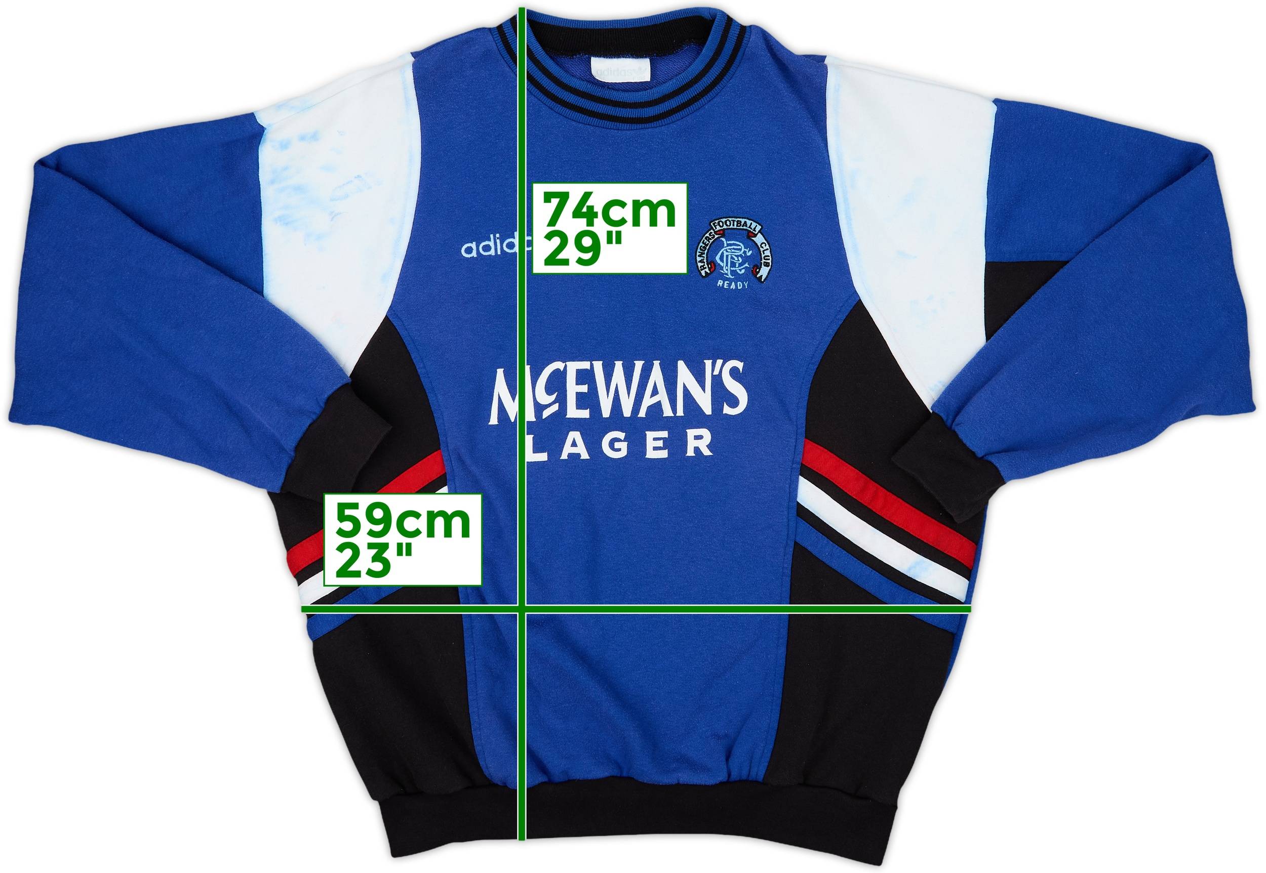 1994-96 Rangers adidas Sweat Top - 6/10 - (L)