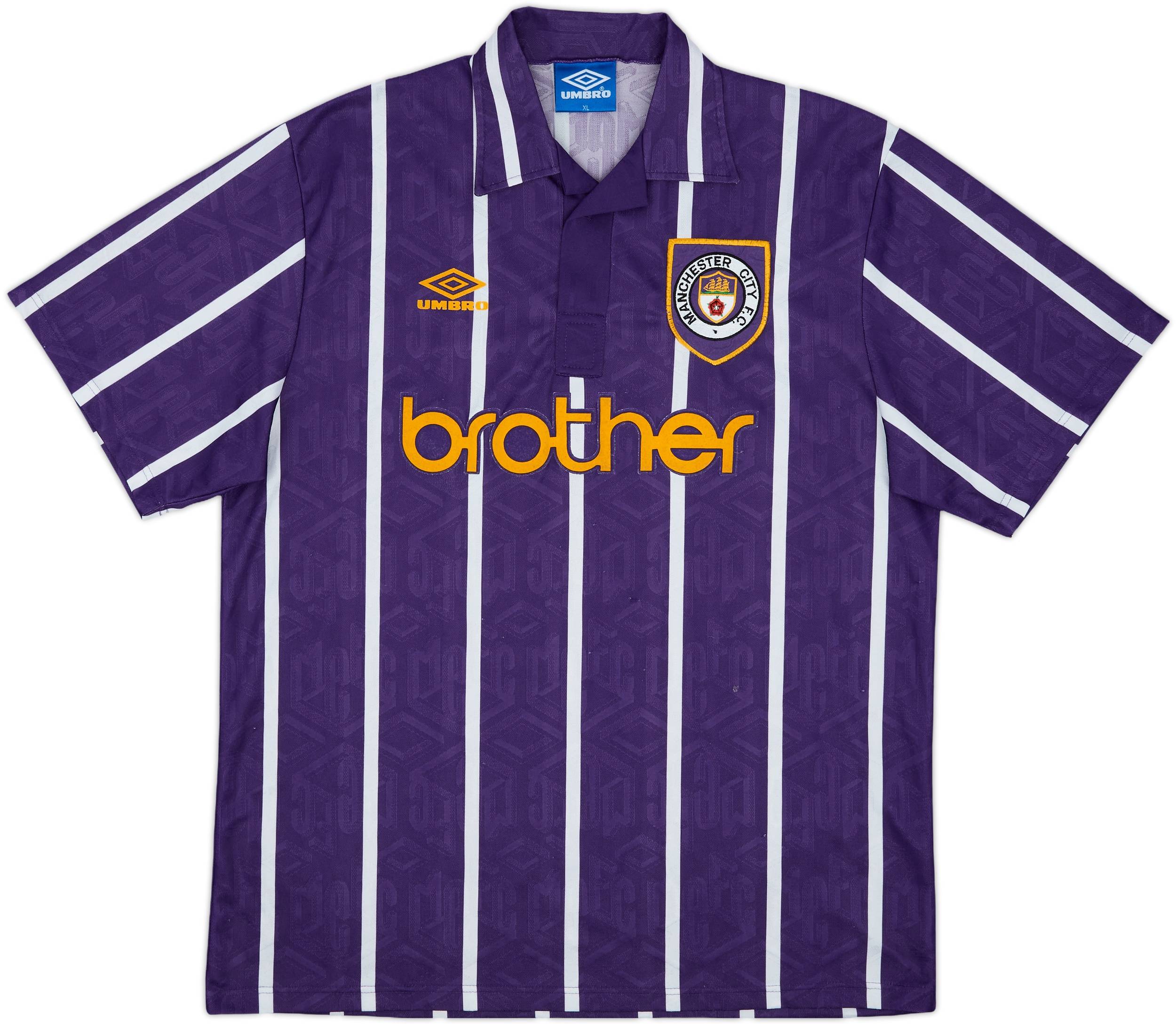 ウェア Manchester City 1993-94 Away Uniform 1993-94 Manchester City Away Shirt - 8/10 - (XL)