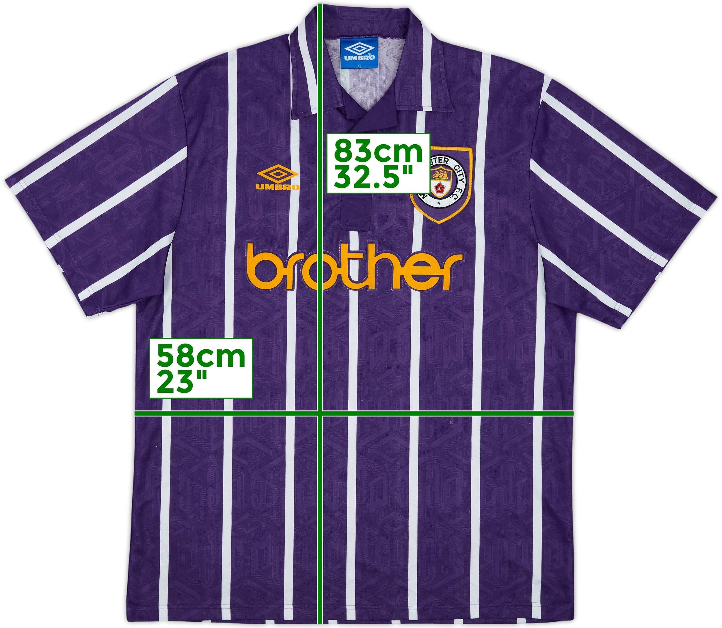ウェア Manchester City 1993-94 Away Uniform 1993-94 Manchester City Away Shirt - 8/10 - (XL)