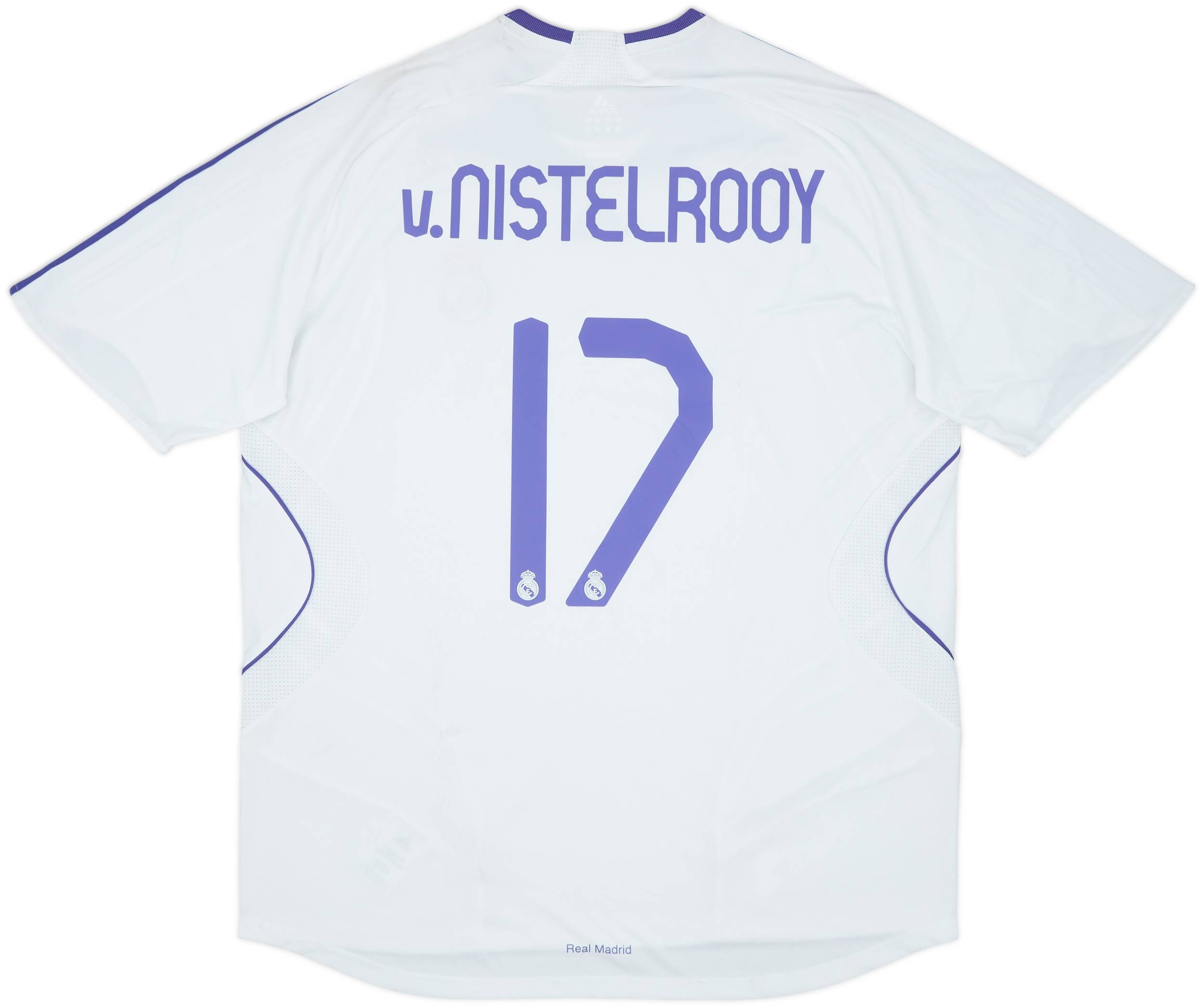 2007-08 Real Madrid Home Shirt v.Nistelrooy #17 - 8/10 - (XL)