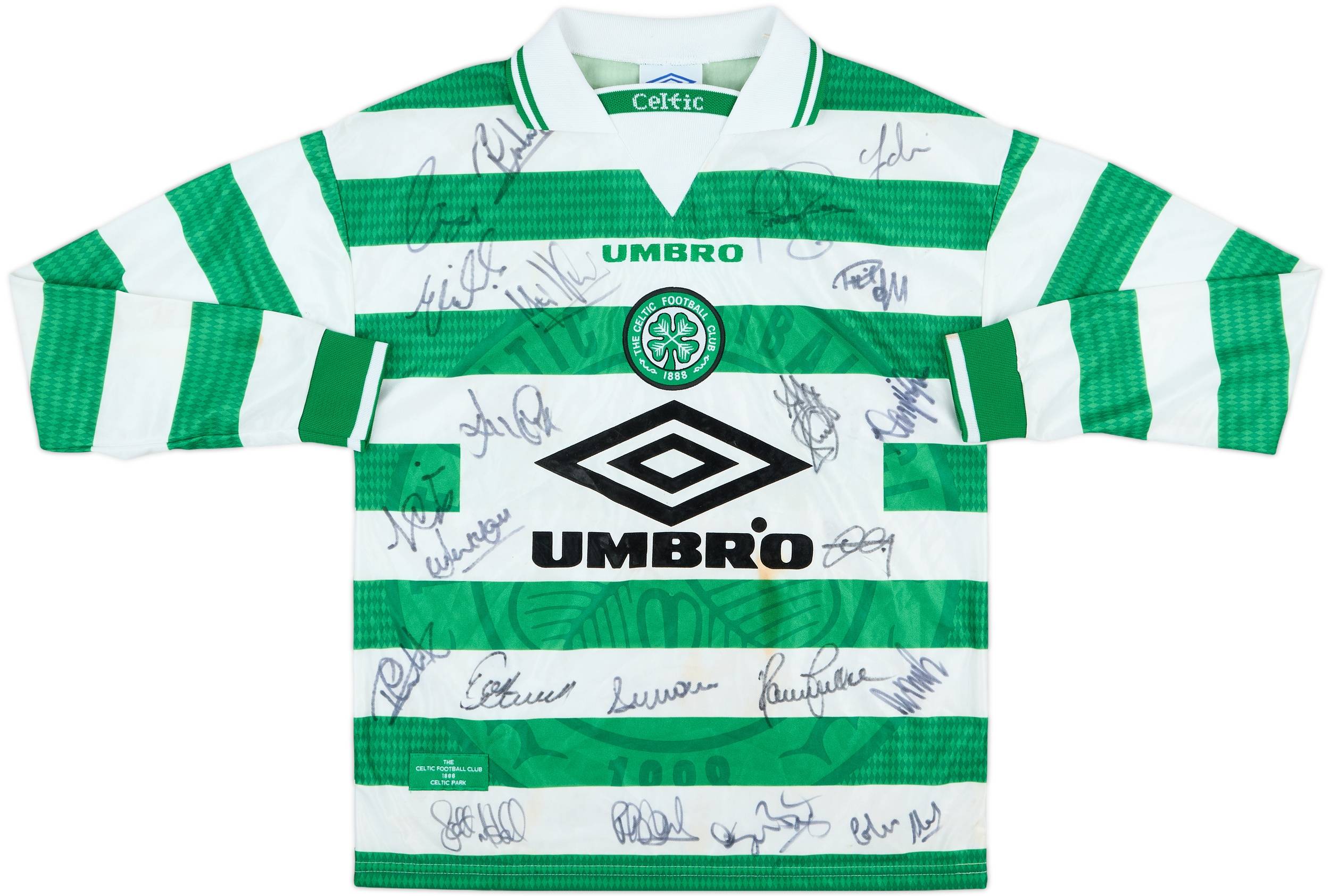 1997-99 Celtic Squad Signed Home L/S Shirt