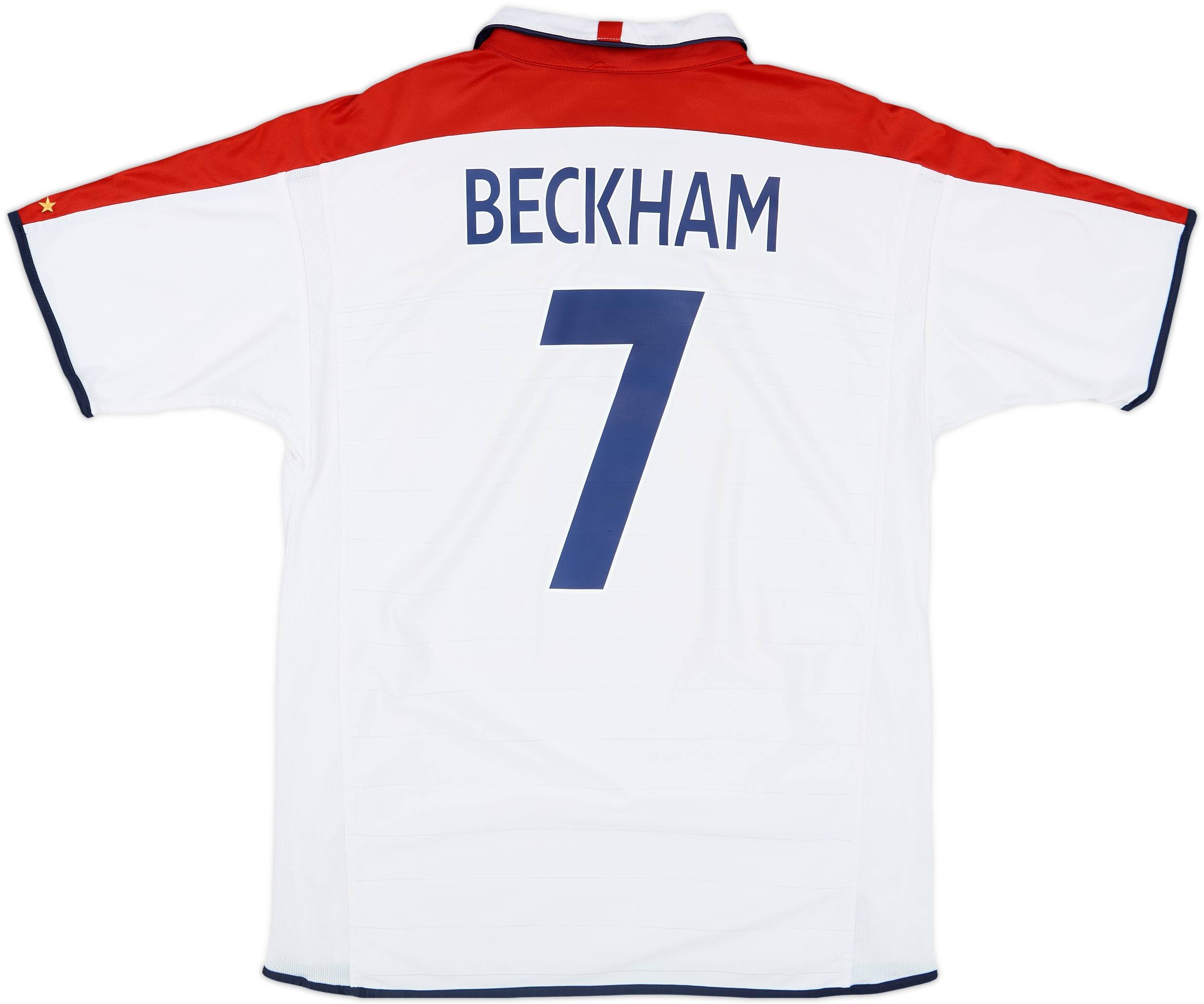 2003-05 England Home Shirt Beckham #7 - 5/10 - (XL)