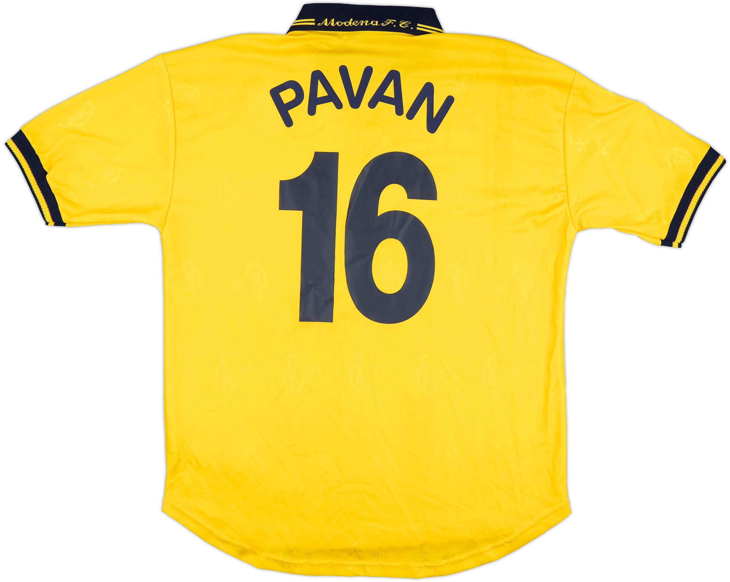 2002-03 Modena Match Issue Home Shirt Pavan #16