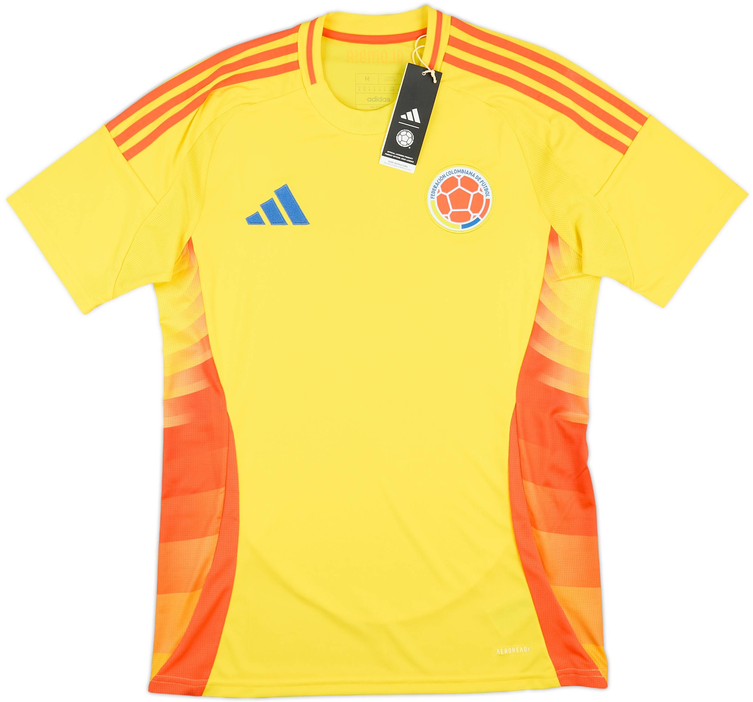 colombia uniform ユニフォーム　adidas 黄　オレンジ　M Jersey Colombie Icon