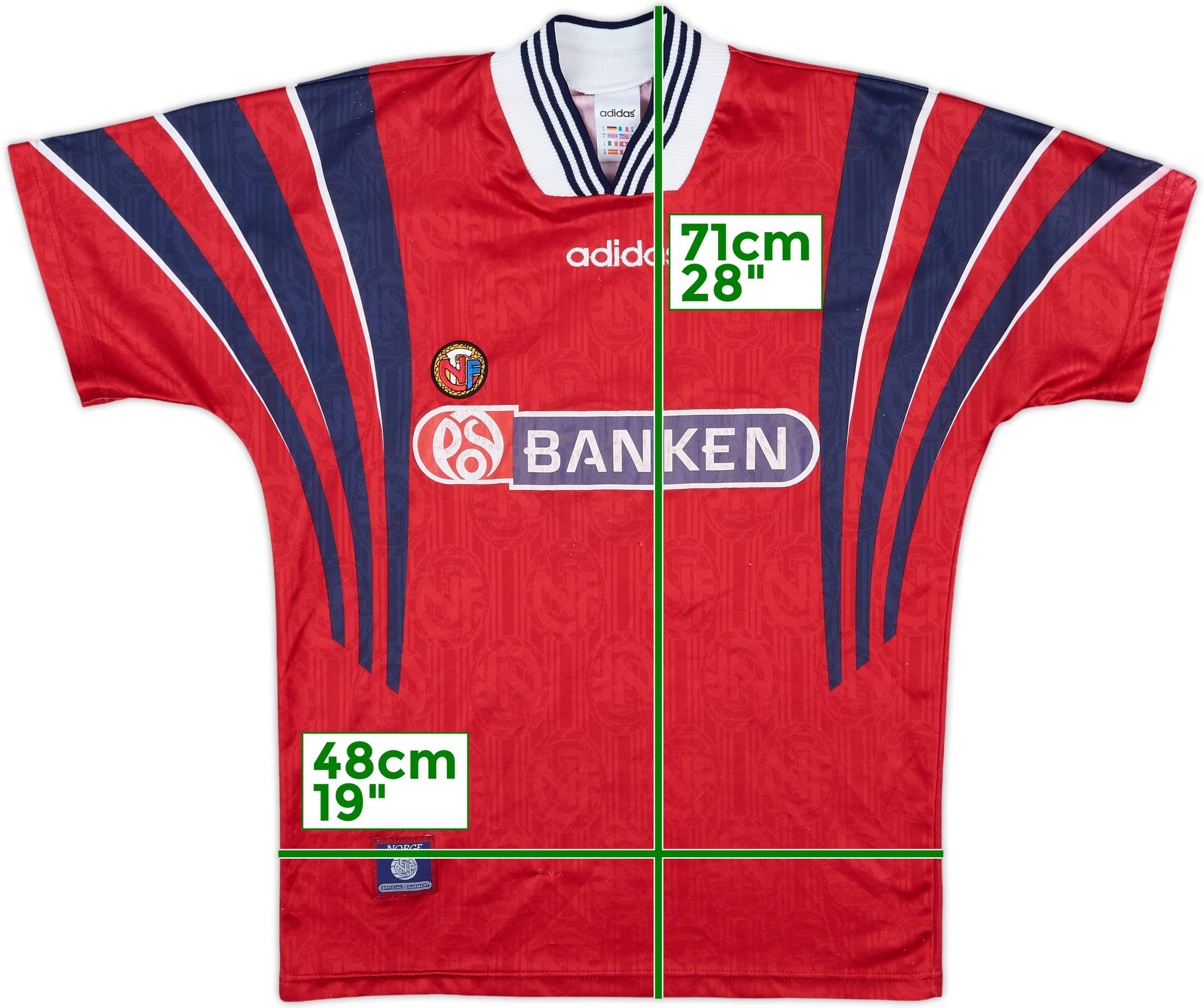 1996-97 Norway Player Issue Training/Home Shirt #7 - 8/10 - (S)