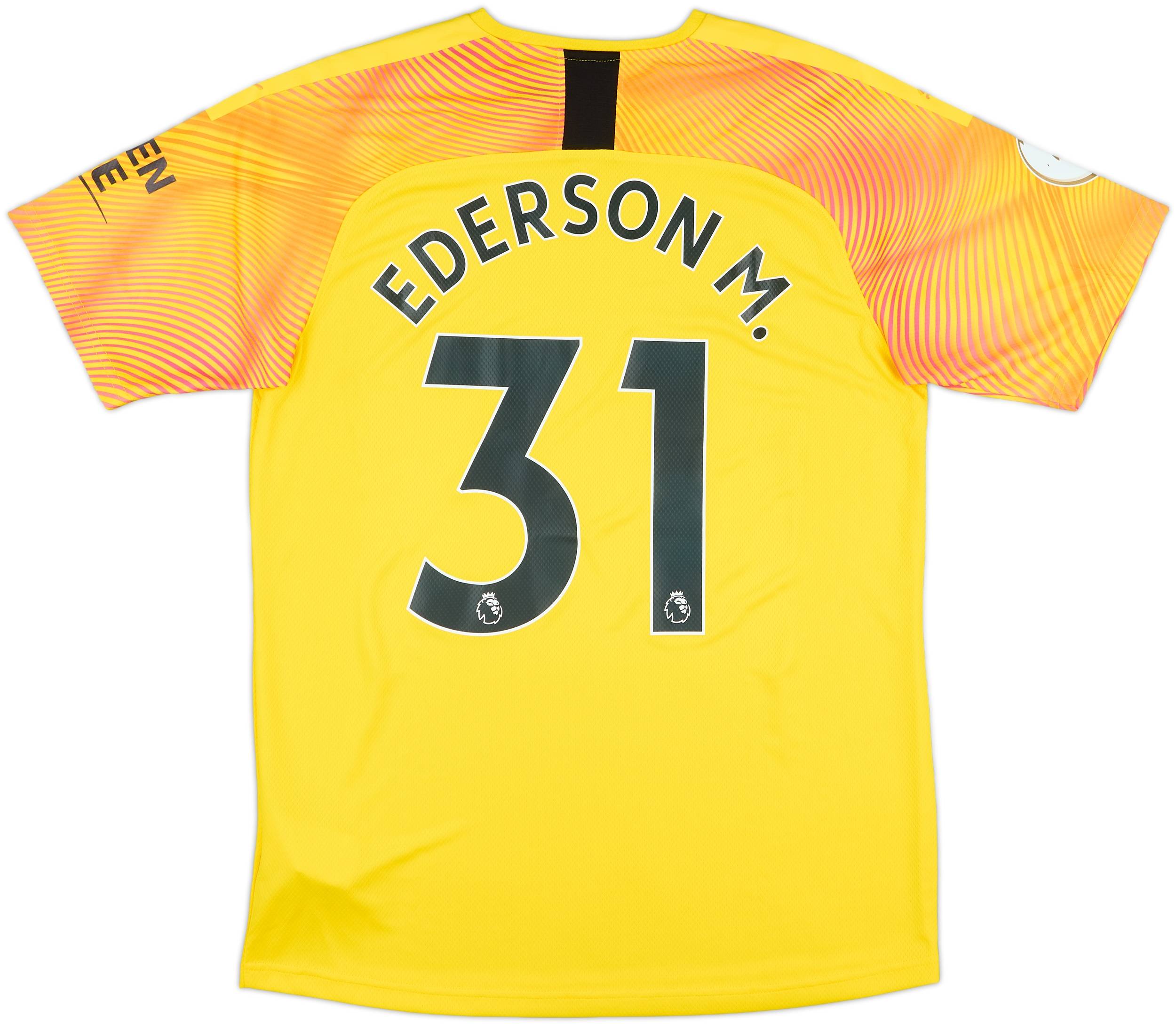 2019-20 Manchester City Match Issue GK Shirt Ederson M. #31