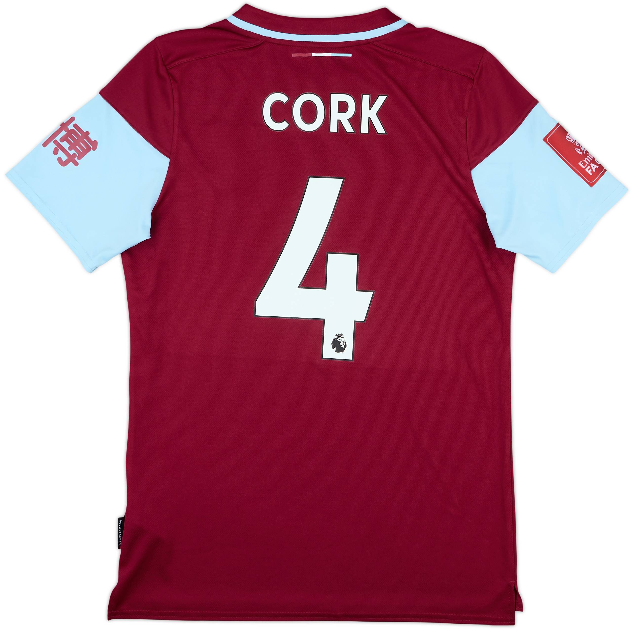 2020-21 Burnley Match Issue FA Cup Home Shirt Cork #4