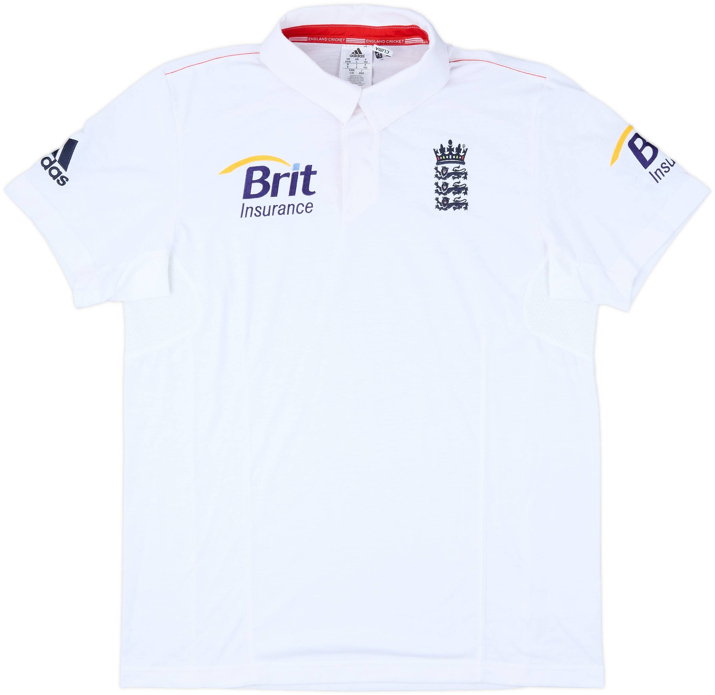 2010-11 England Cricket Home Shirt - 9/10 - (L/XL)